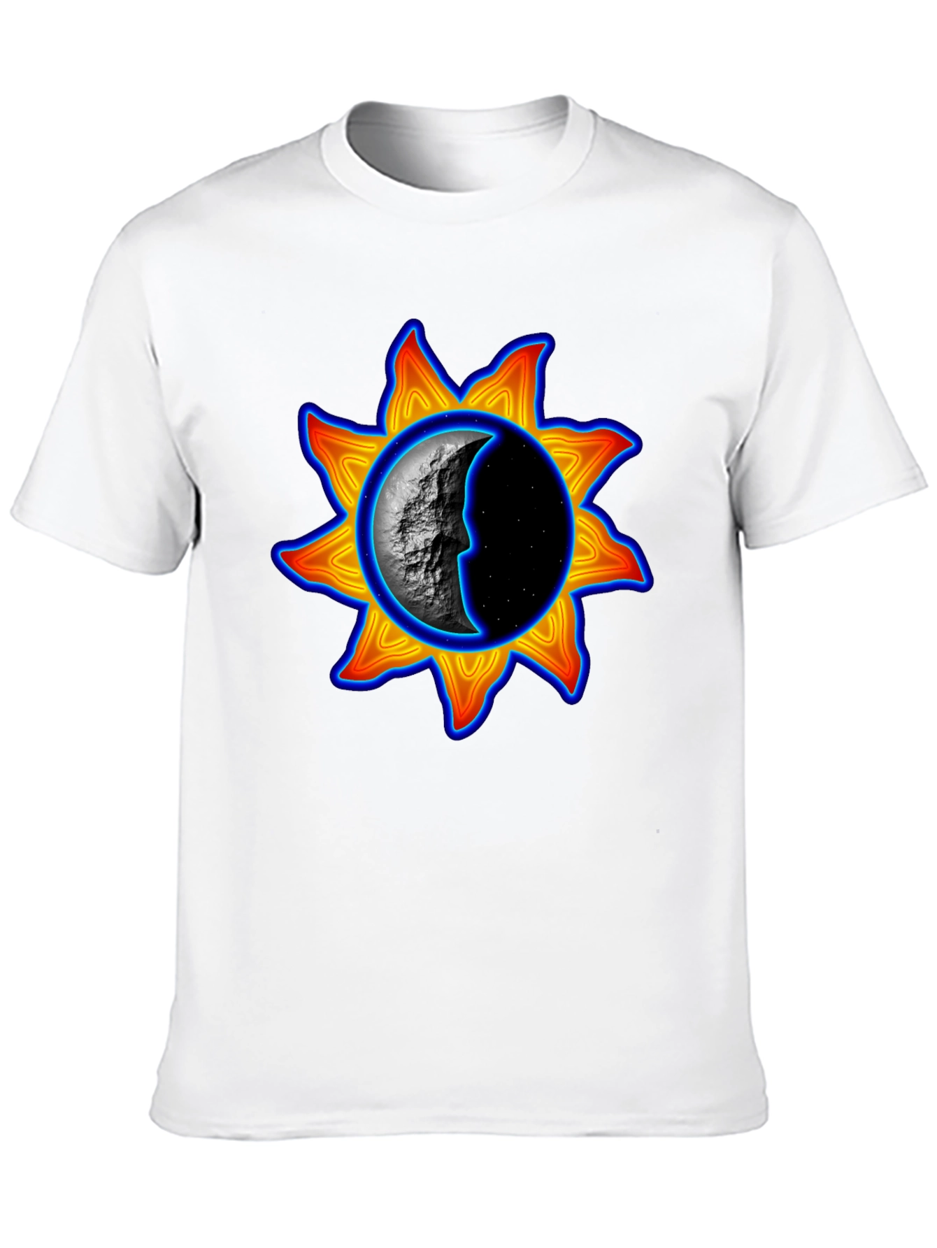 Sun & Moon Graphic Tee - Black Unisex T-Shirt