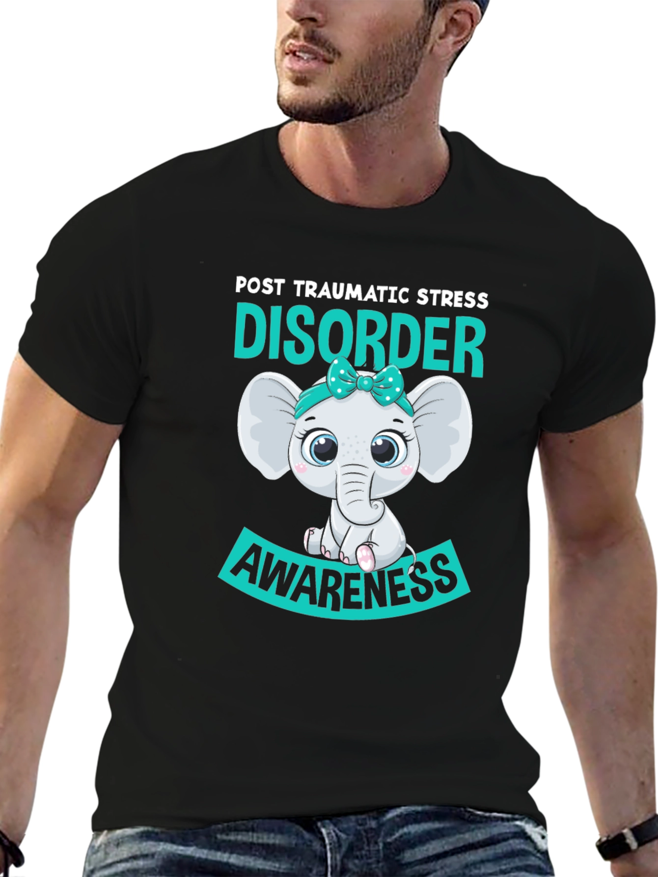 PTSD Awareness Elephant Graphic T-Shirt