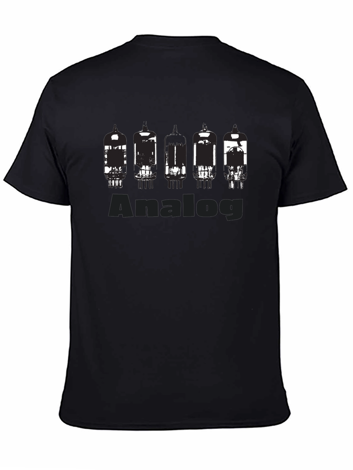 Analog Vacuum Tube Graphic T-Shirt - Black