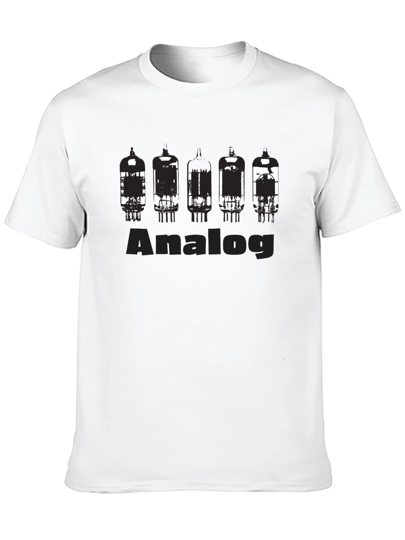 Analog Vacuum Tube Graphic T-Shirt - Black
