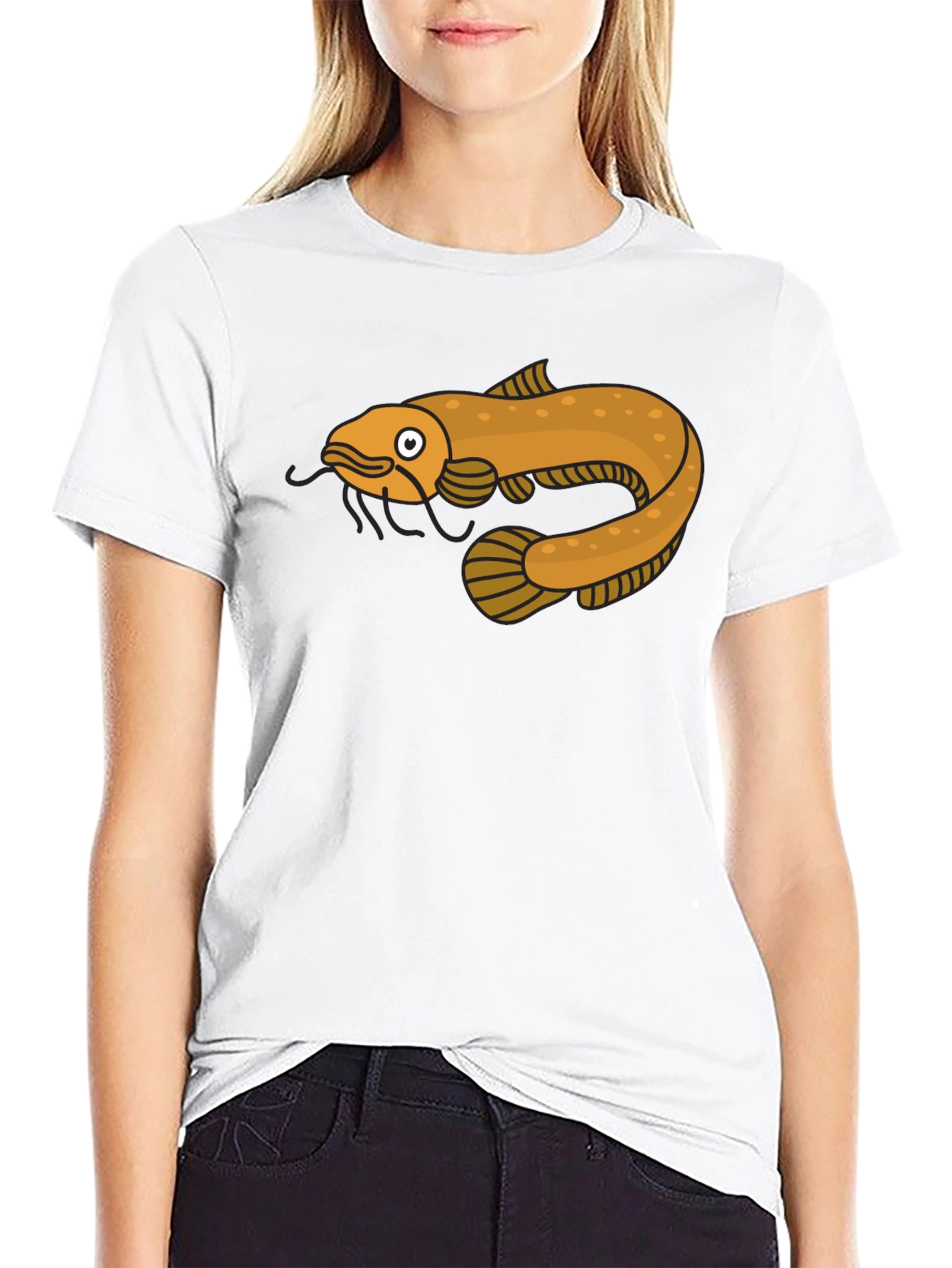 Cool Catfish Graphic T-Shirt - Black Cotton Tee