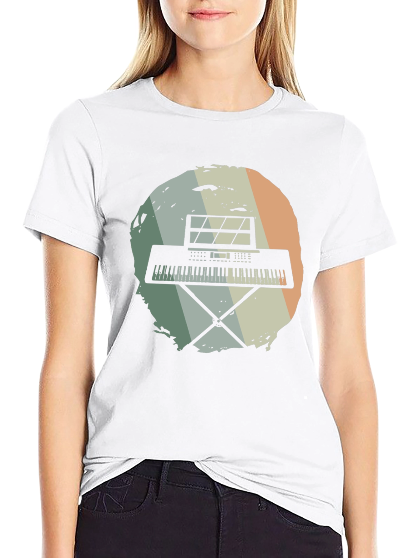 Retro Keyboard T-Shirt - Musician Style Tee