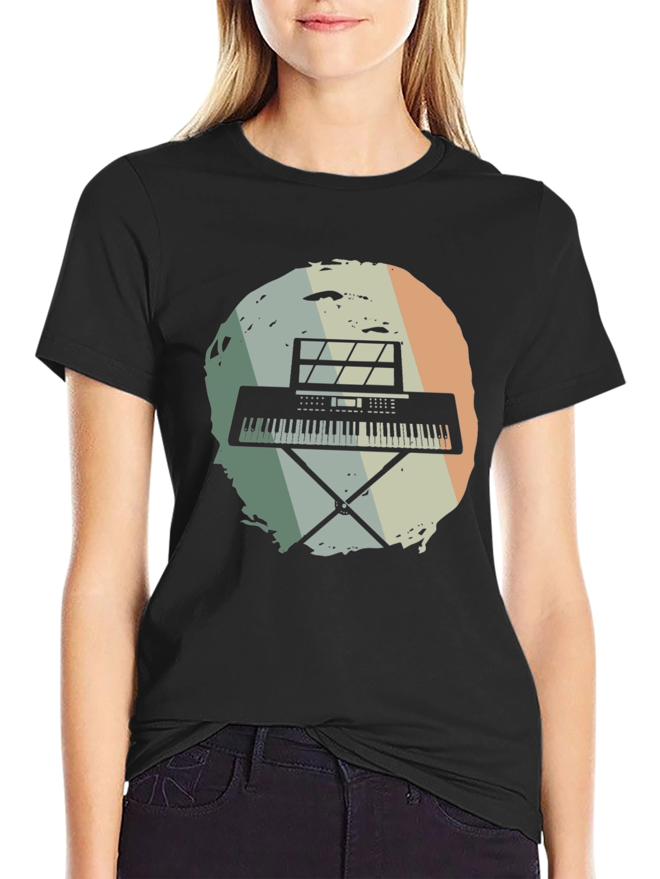 Retro Keyboard T-Shirt - Musician Style Tee