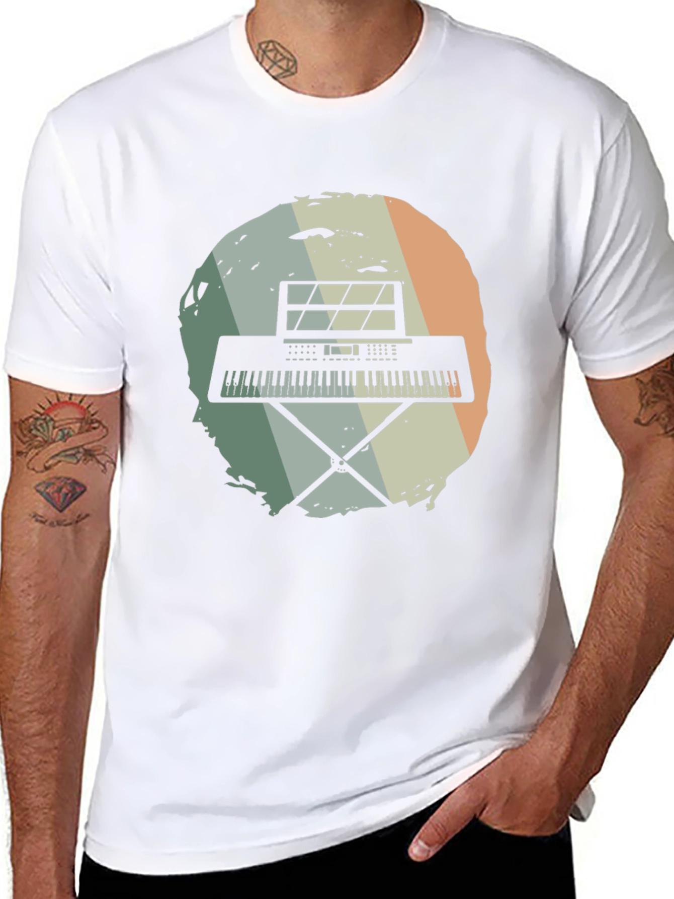 Retro Keyboard T-Shirt - Musician Style Tee