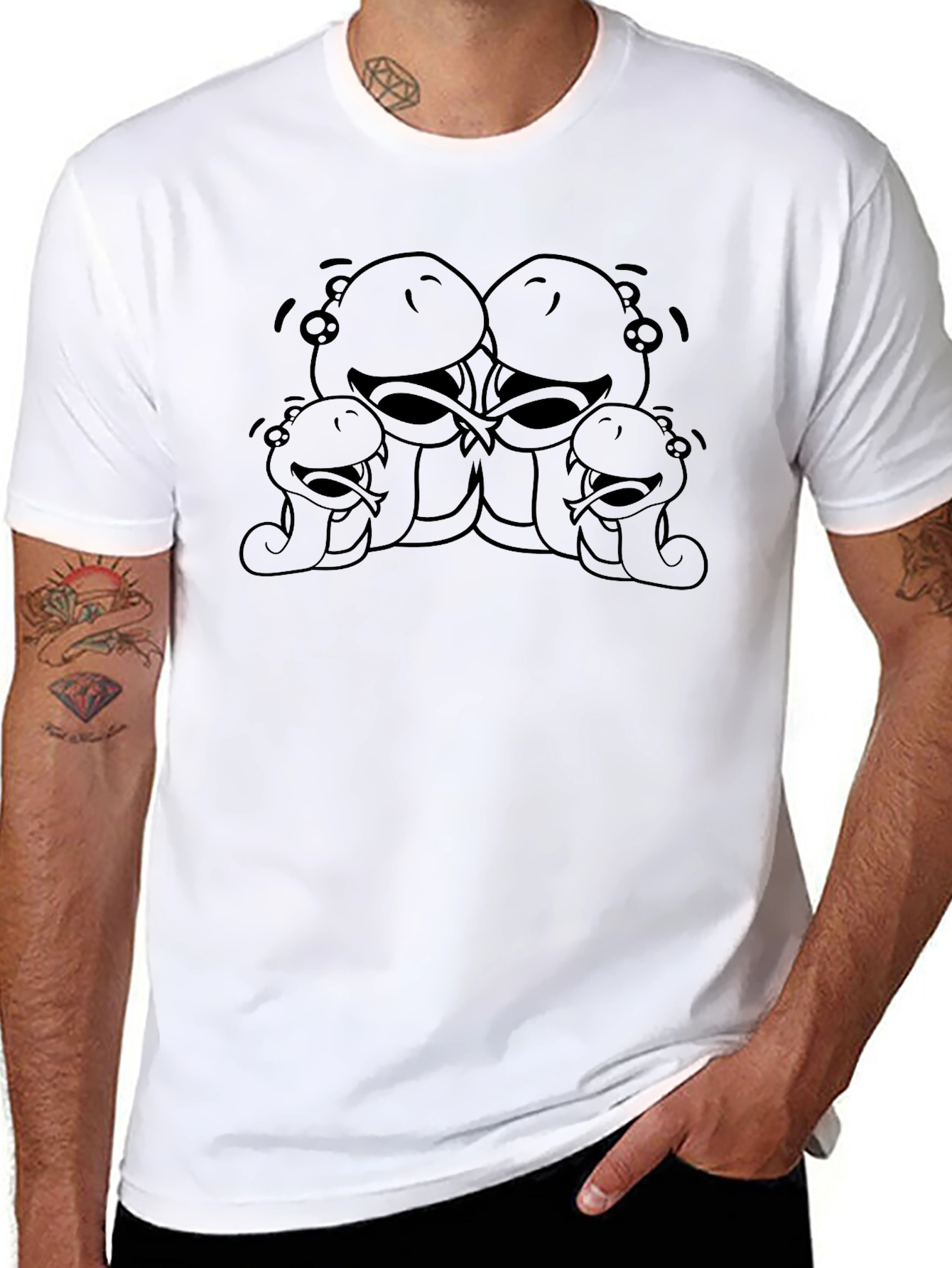 Cartoon Snake Graphic Tee