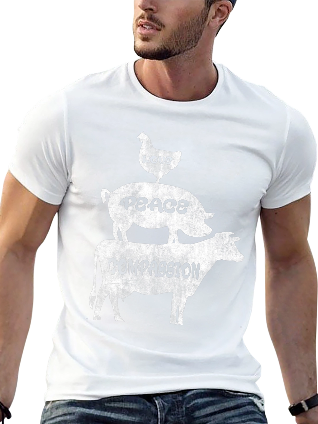 Love Peace Compassion Vegan T-Shirt