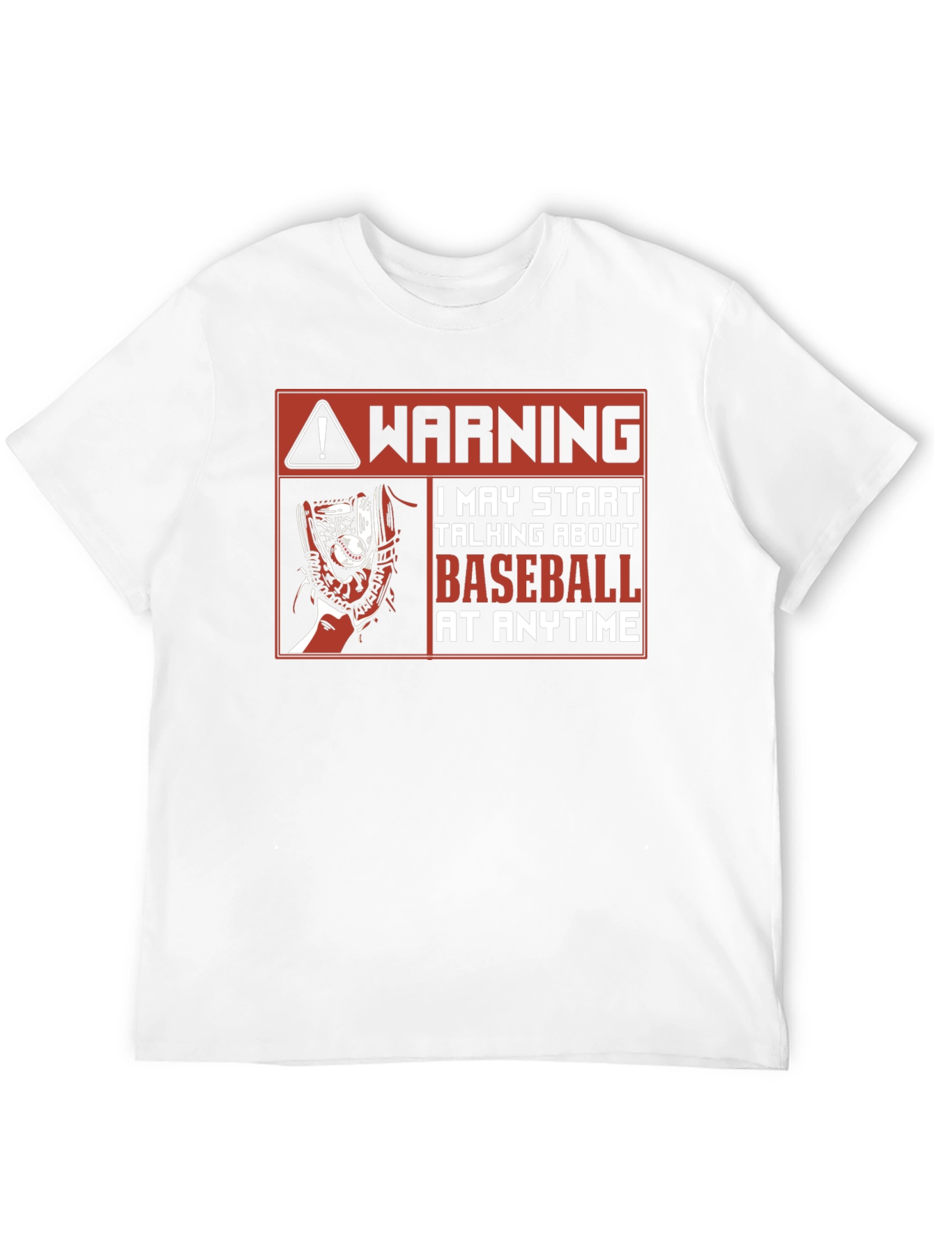 Warning Baseball T-Shirt