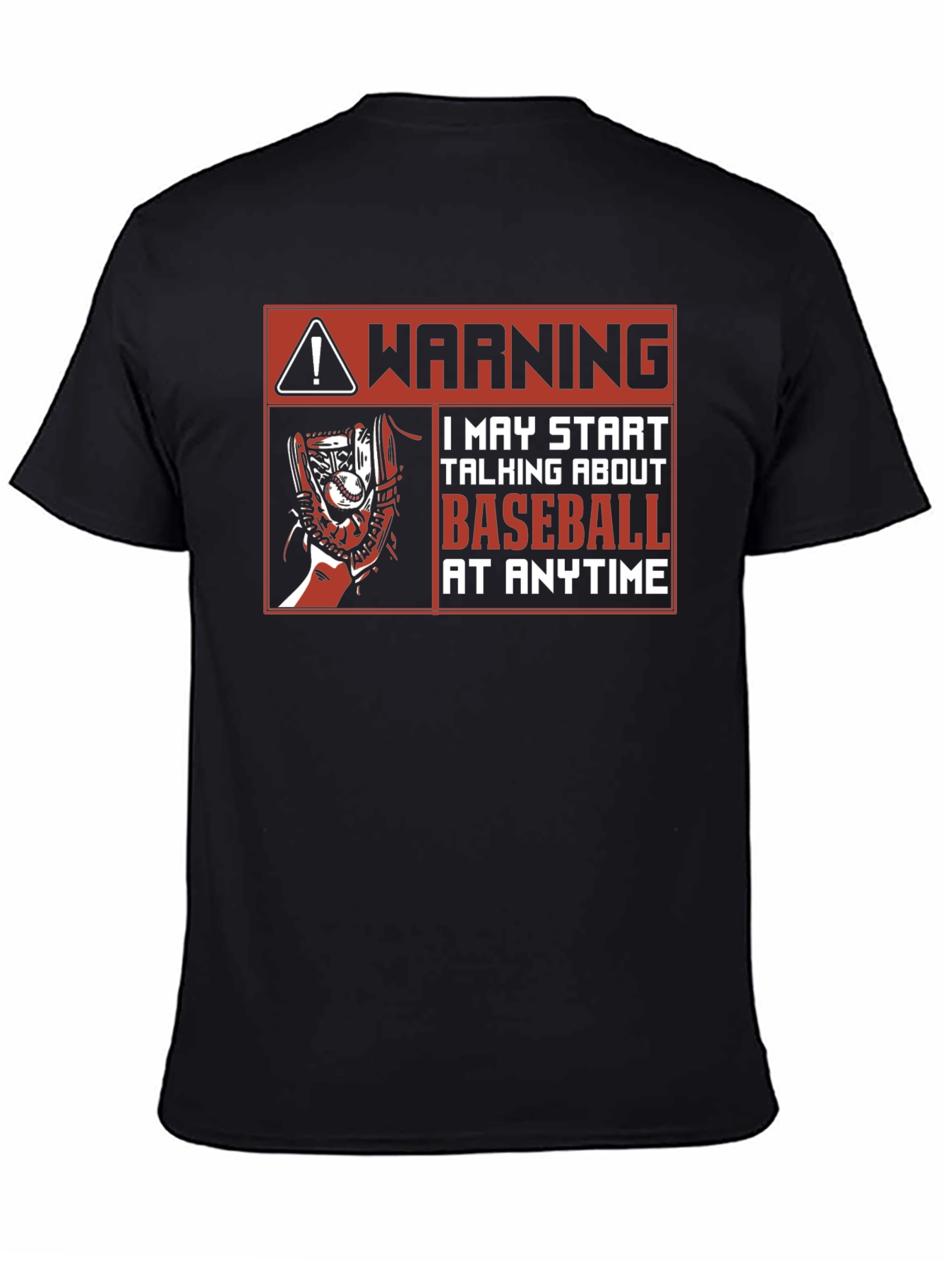 Warning Baseball T-Shirt