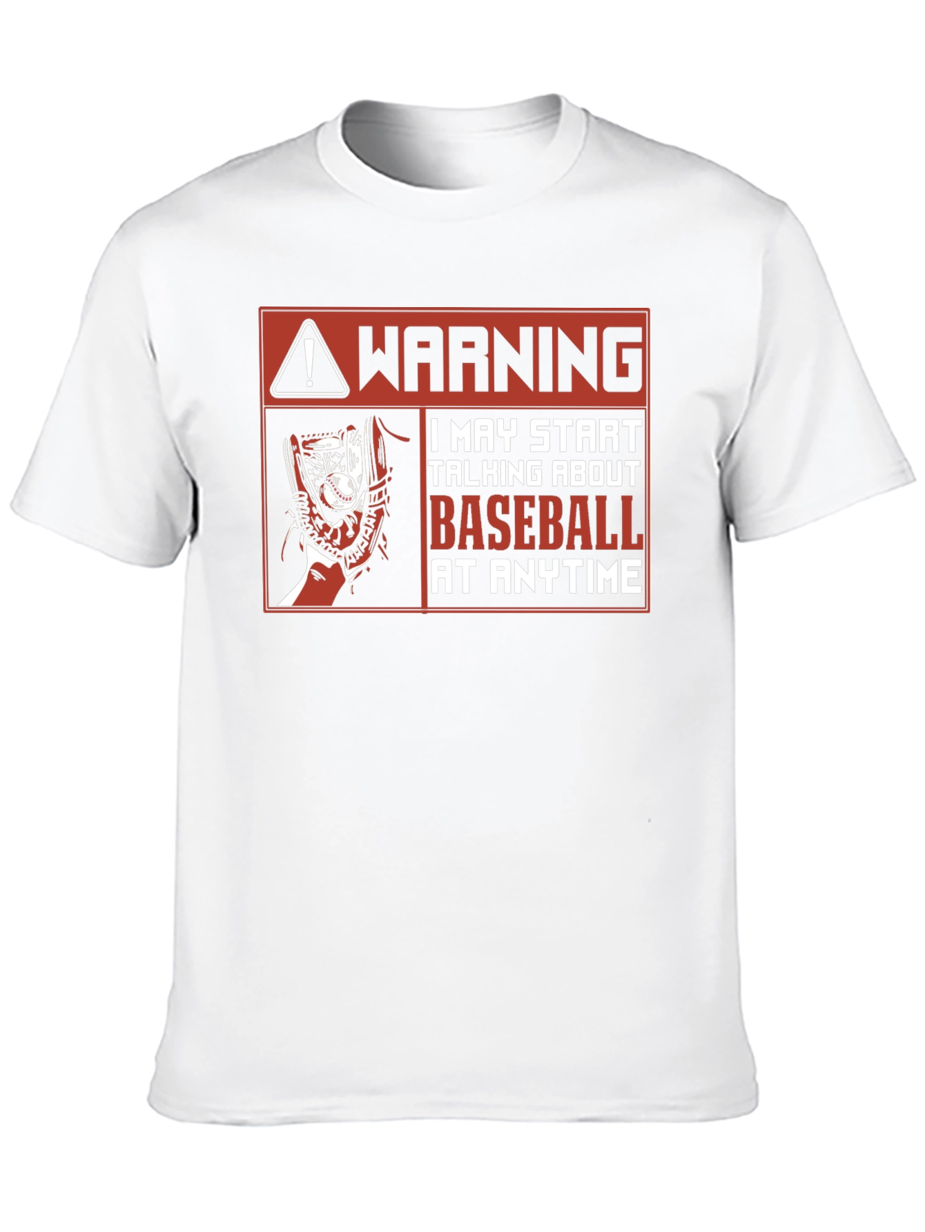 Warning Baseball T-Shirt