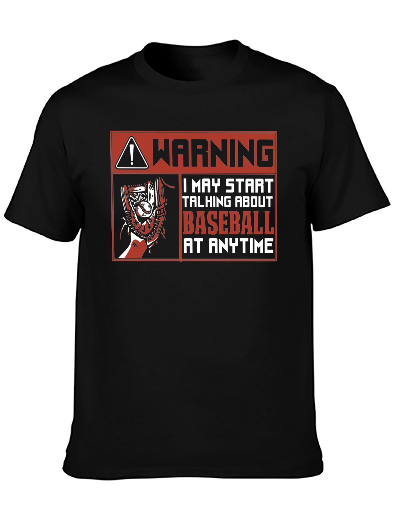 Warning Baseball T-Shirt