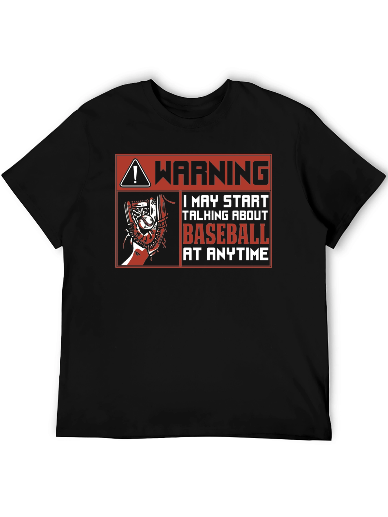 Warning Baseball T-Shirt