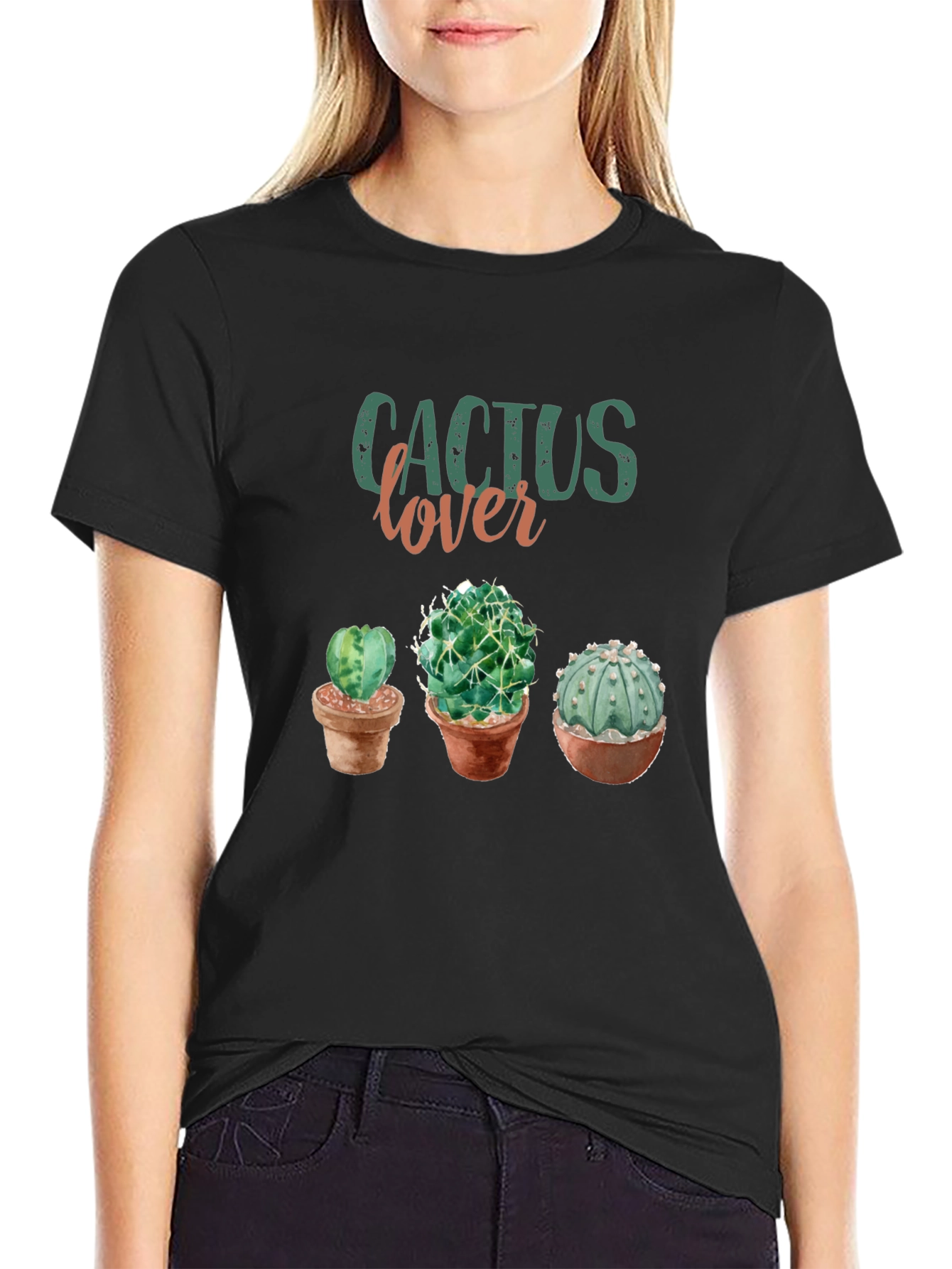 Cactus Lover Graphic Tee - Trendy Plant Shirt