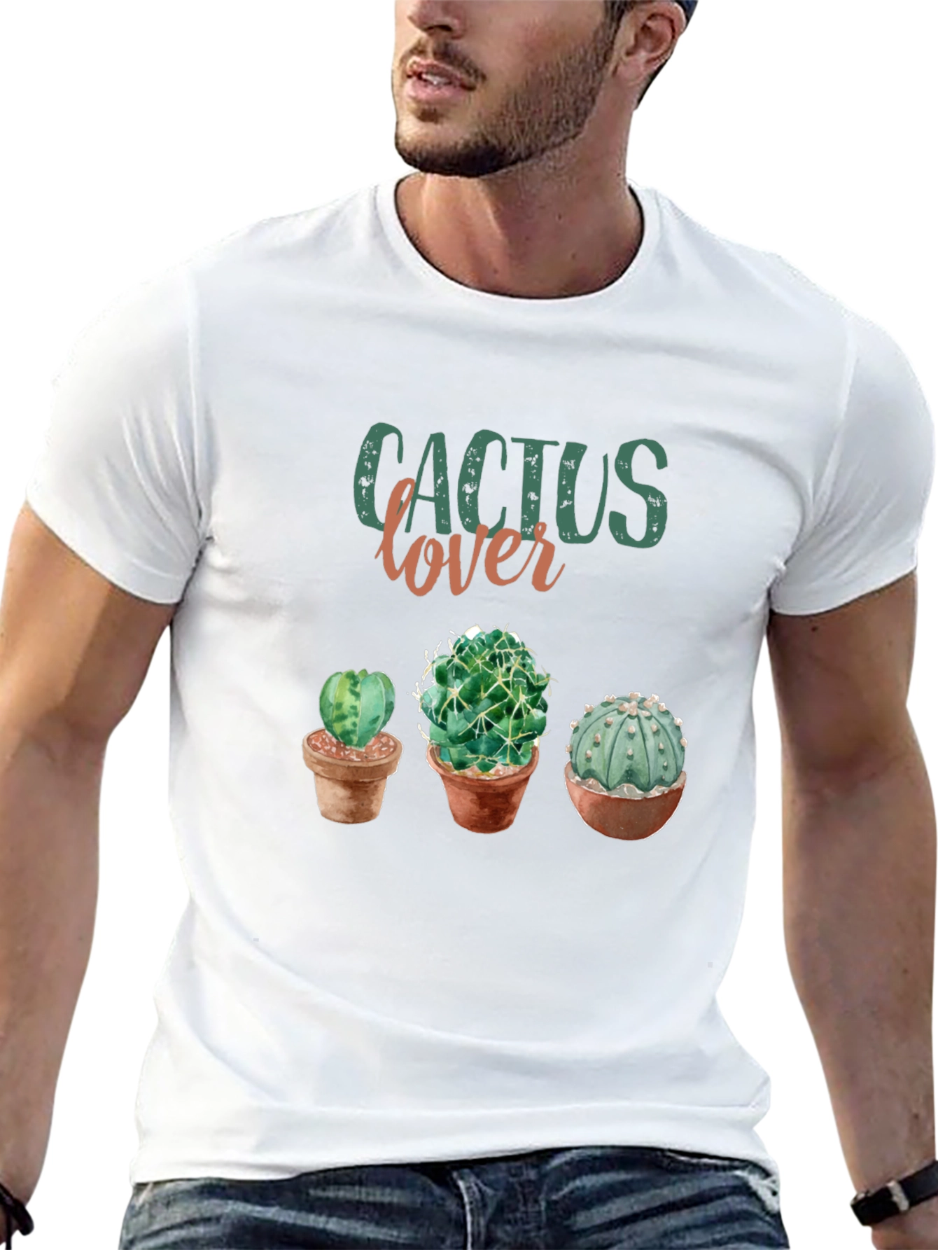 Cactus Lover Graphic Tee - Trendy Plant Shirt
