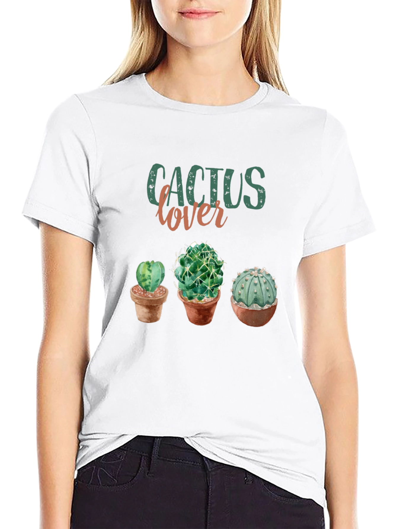 Cactus Lover Graphic Tee - Trendy Plant Shirt