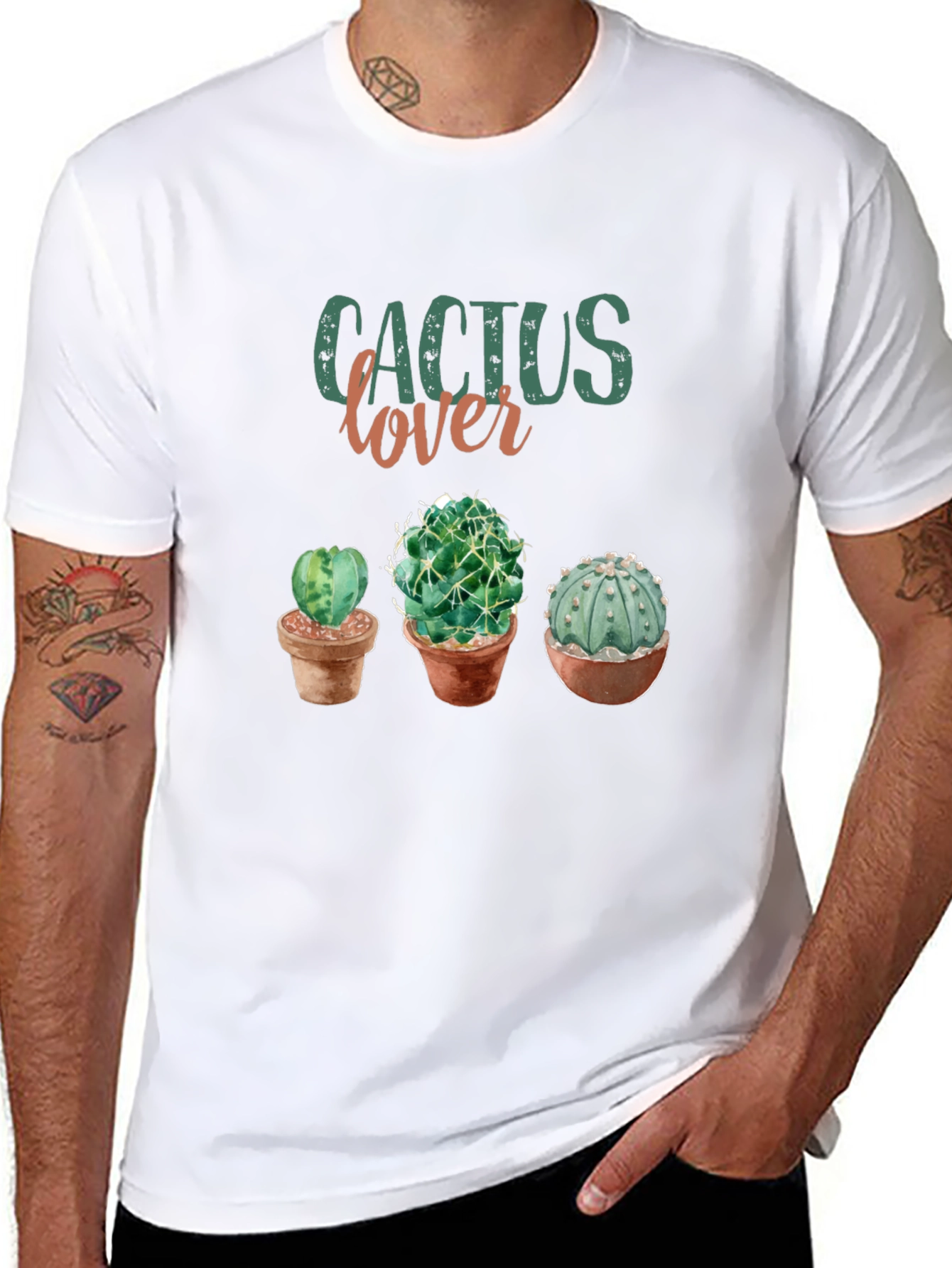 Cactus Lover Graphic Tee - Trendy Plant Shirt