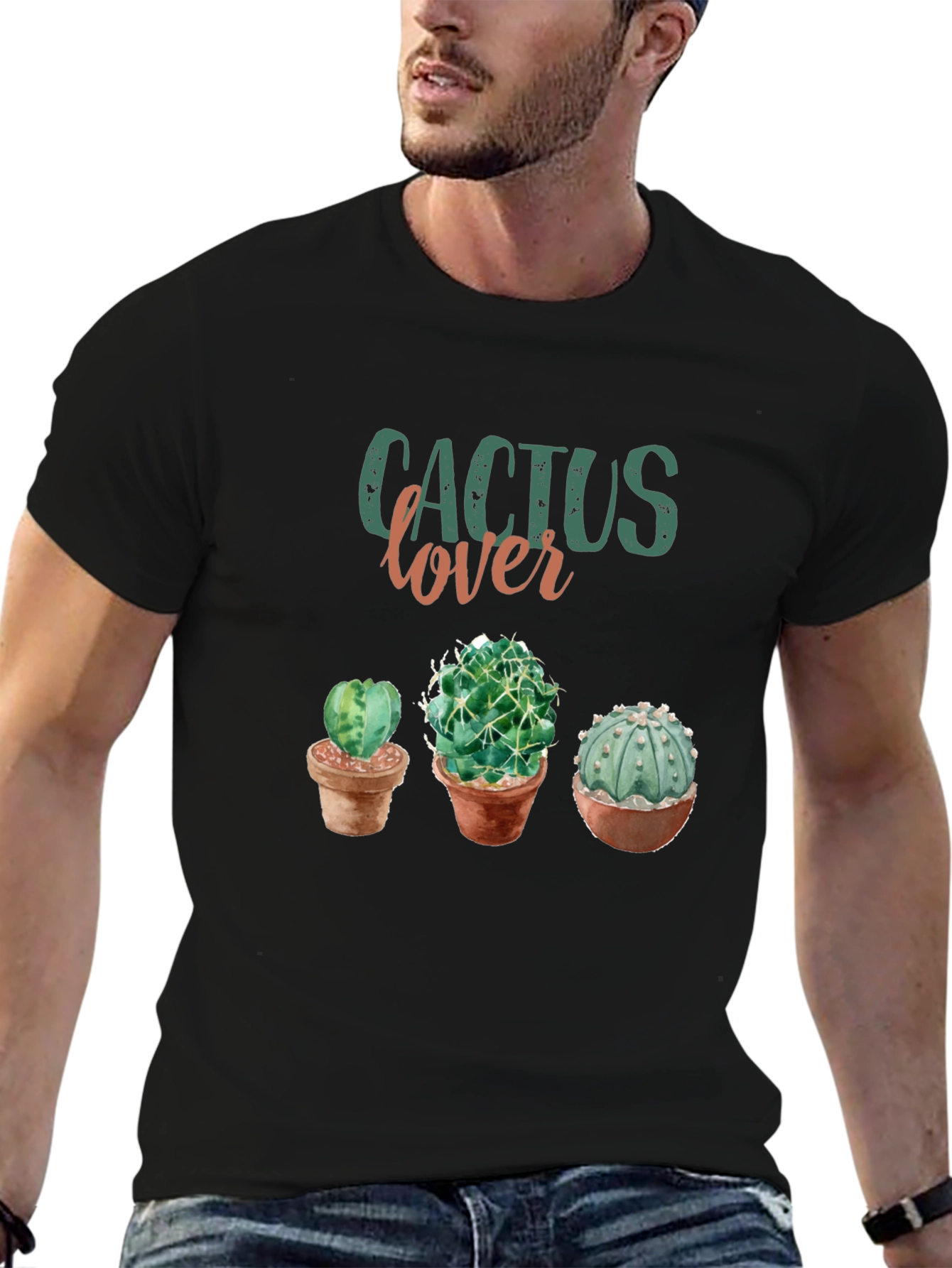 Cactus Lover Graphic Tee - Trendy Plant Shirt