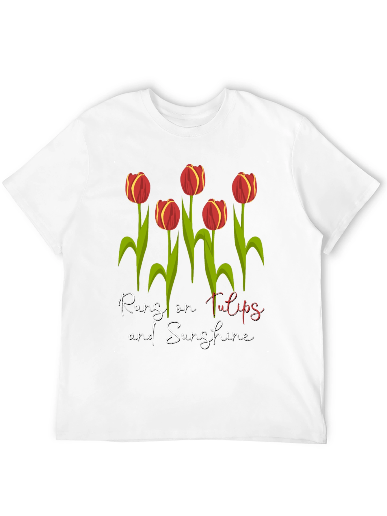 Runs on Tulips & Sunshine Graphic Tee
