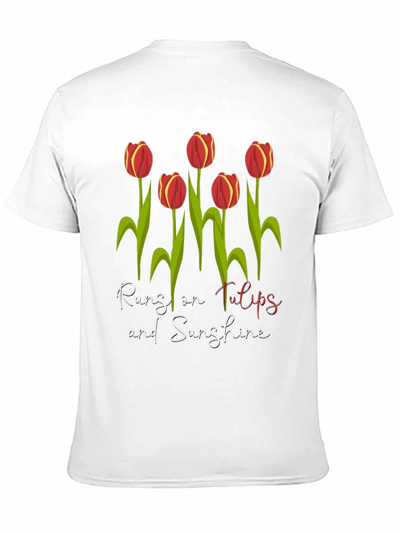 Runs on Tulips & Sunshine Graphic Tee