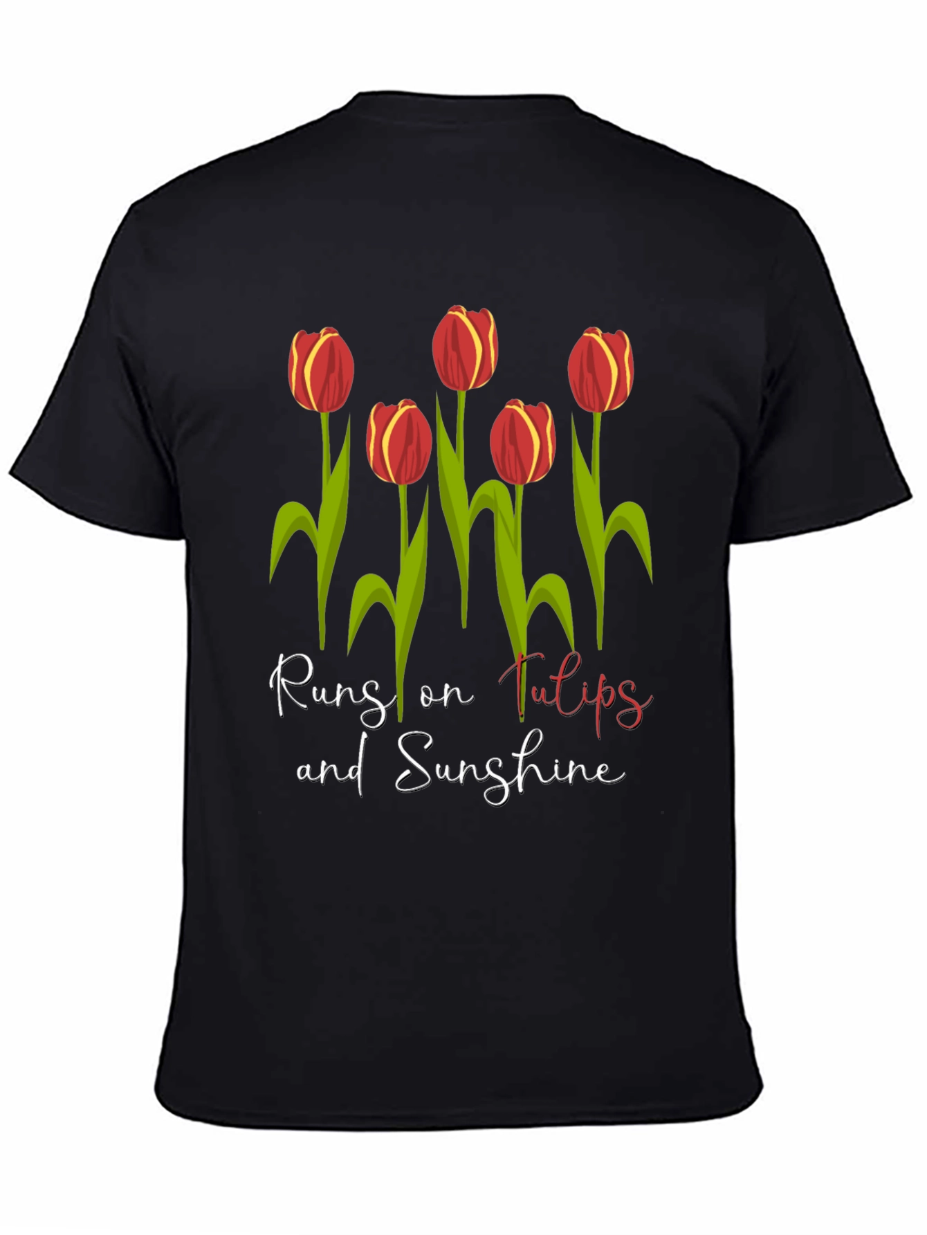 Runs on Tulips & Sunshine Graphic Tee