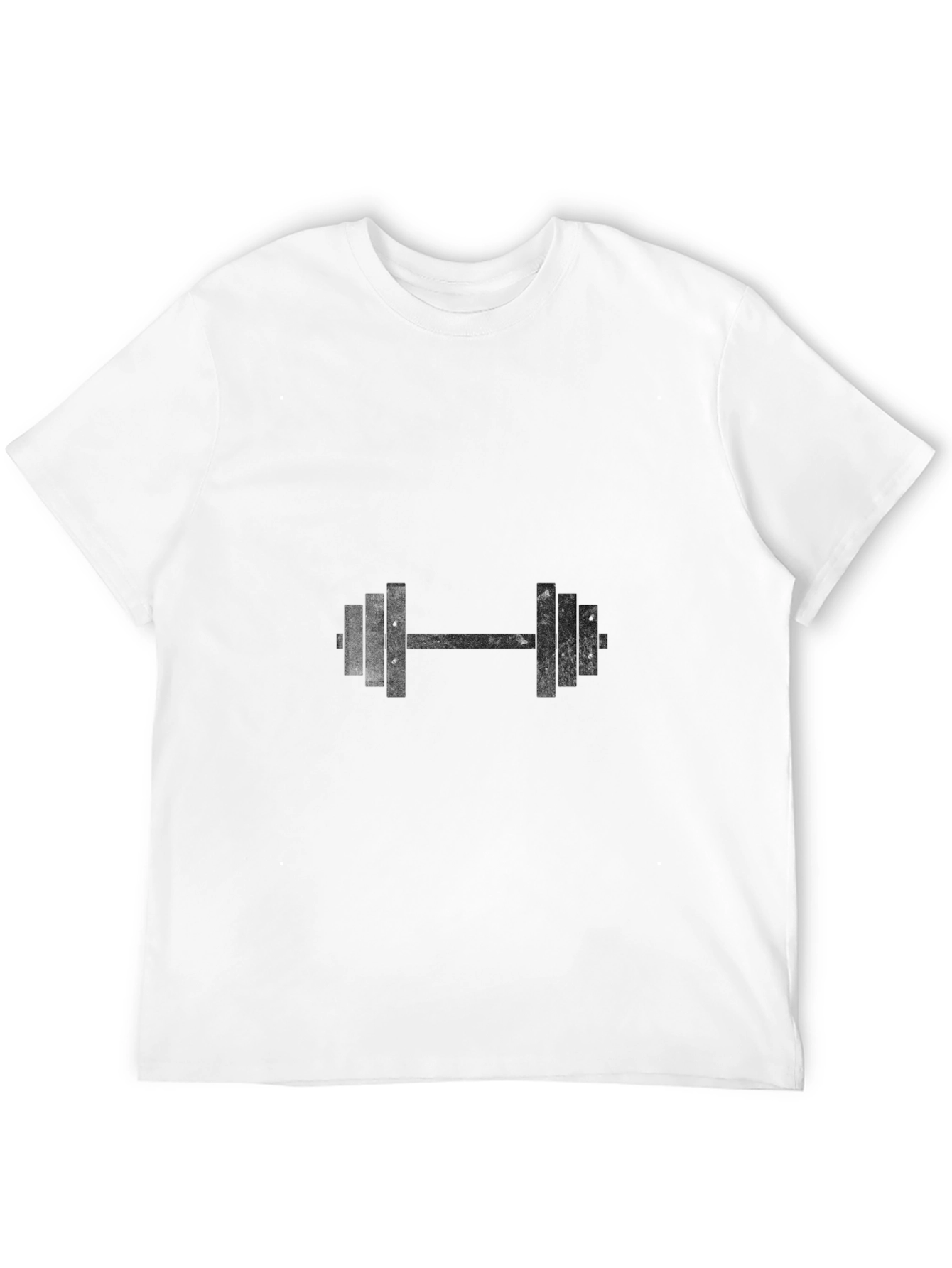 Black Dumbbell Graphic Tee - Workout Ready!