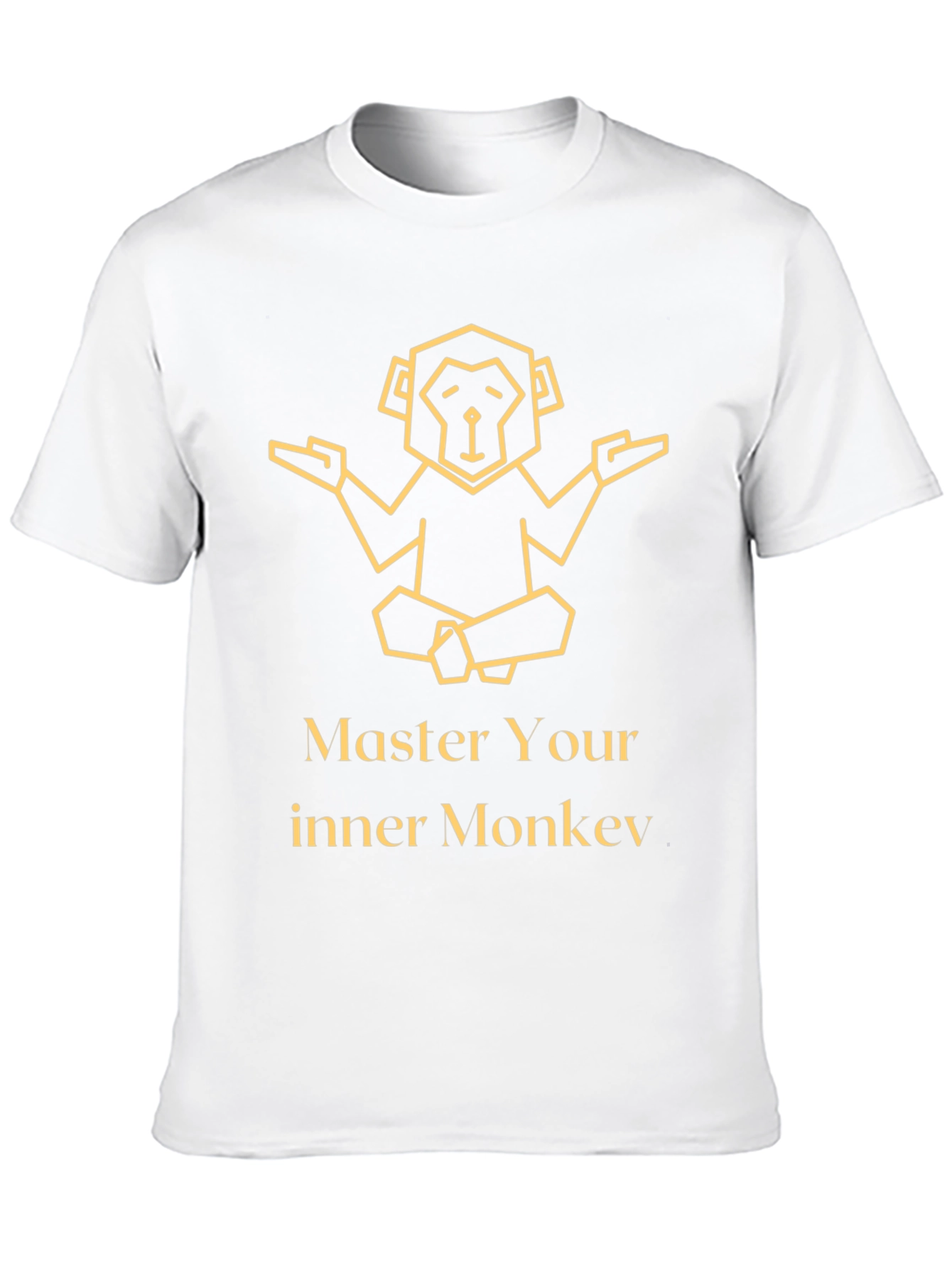 Master Your Inner Monkey Black Graphic T-Shirt