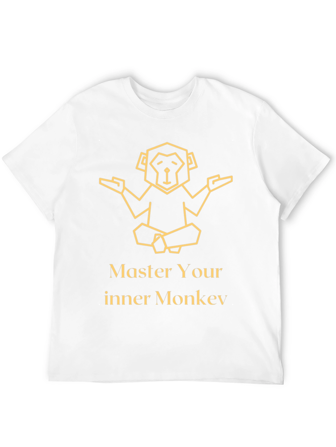 Master Your Inner Monkey Black Graphic T-Shirt