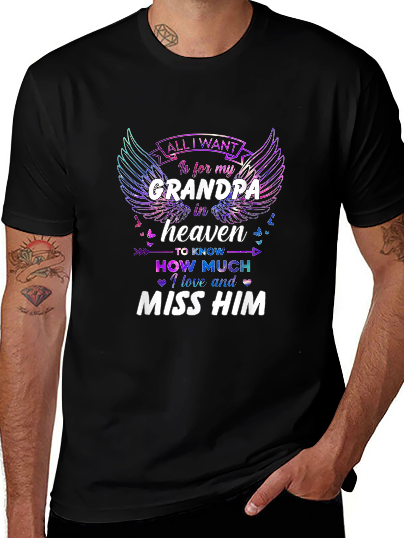 Grandpa in Heaven Memorial T-Shirt