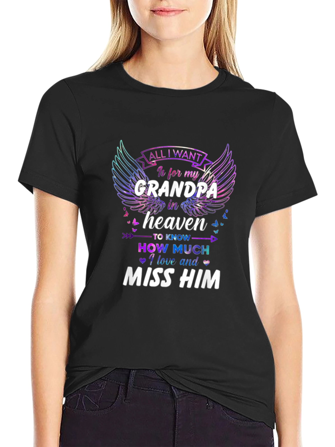 Grandpa in Heaven Memorial T-Shirt