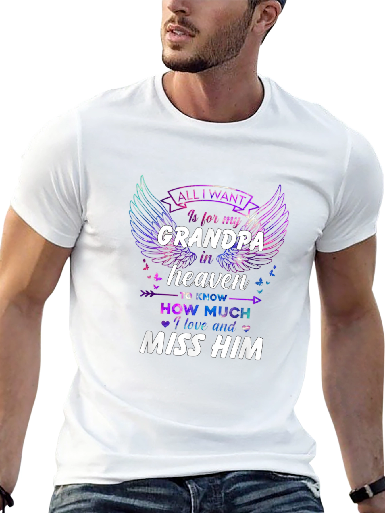 Grandpa in Heaven Memorial T-Shirt
