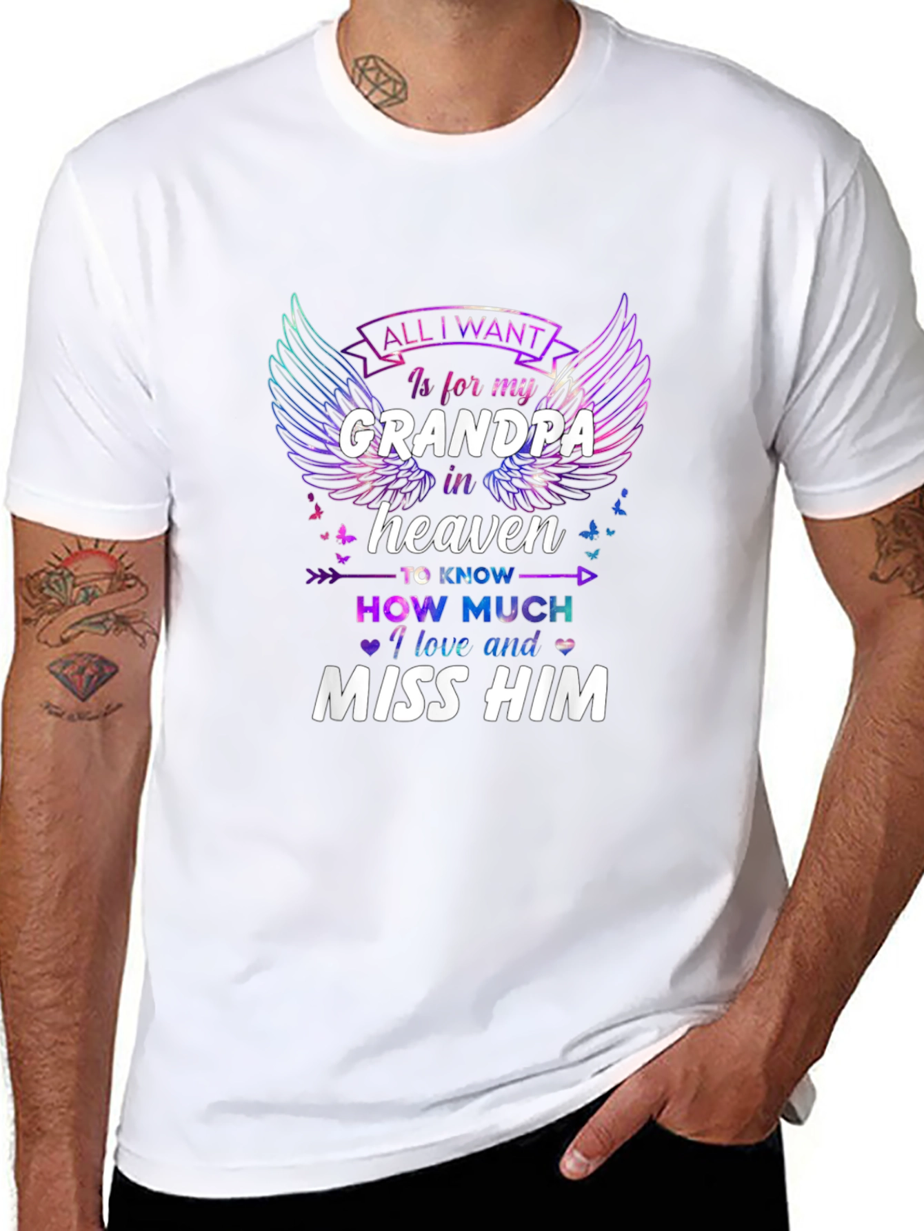 Grandpa in Heaven Memorial T-Shirt