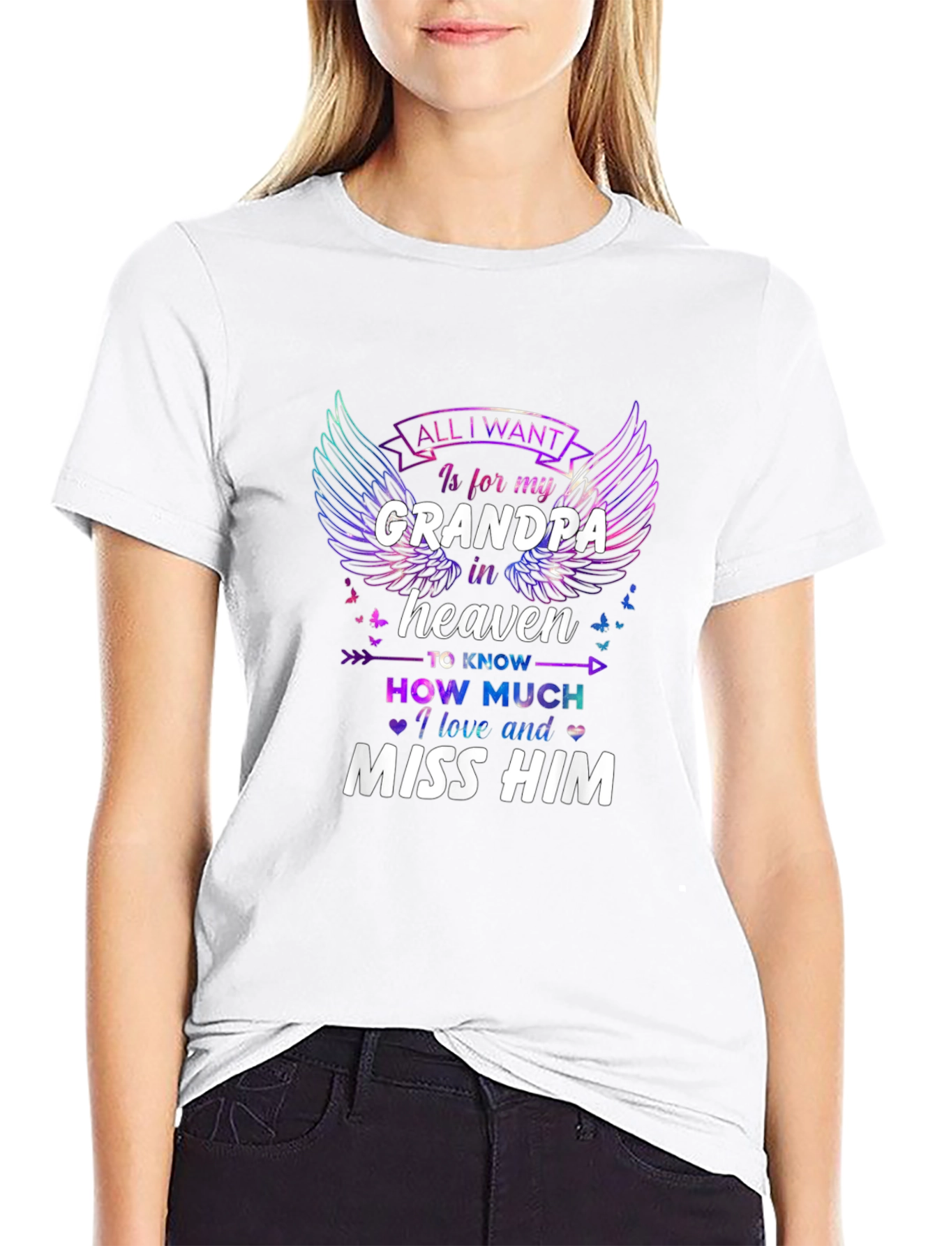 Grandpa in Heaven Memorial T-Shirt