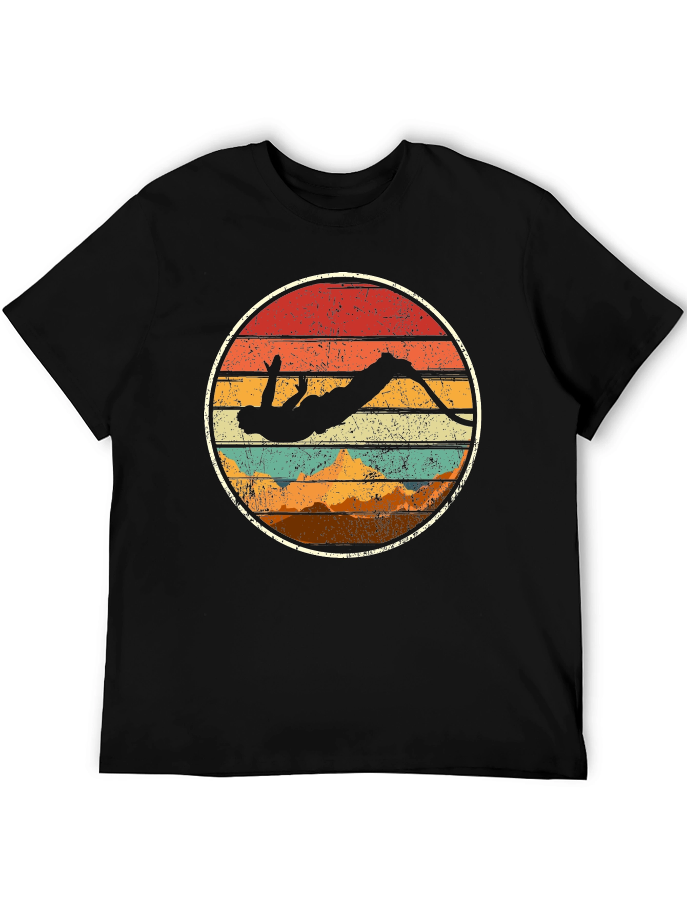Retro Skier Silhouette Graphic Tee