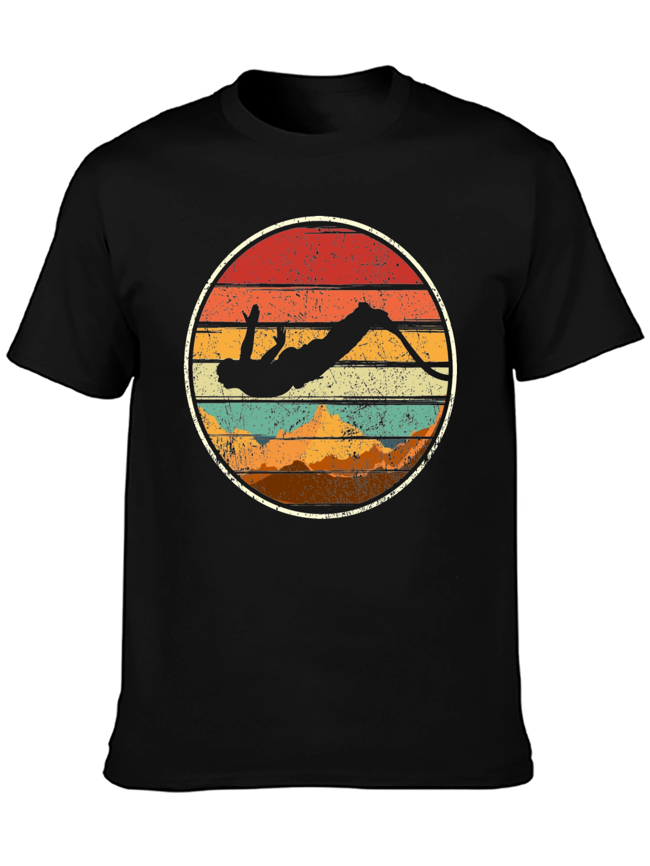 Retro Skier Silhouette Graphic Tee