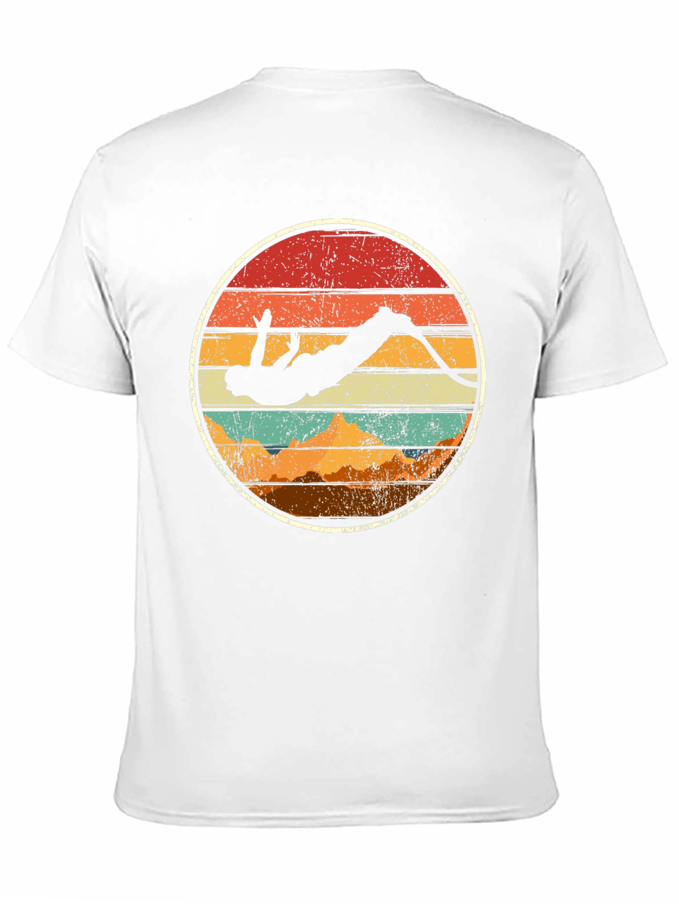 Retro Skier Silhouette Graphic Tee
