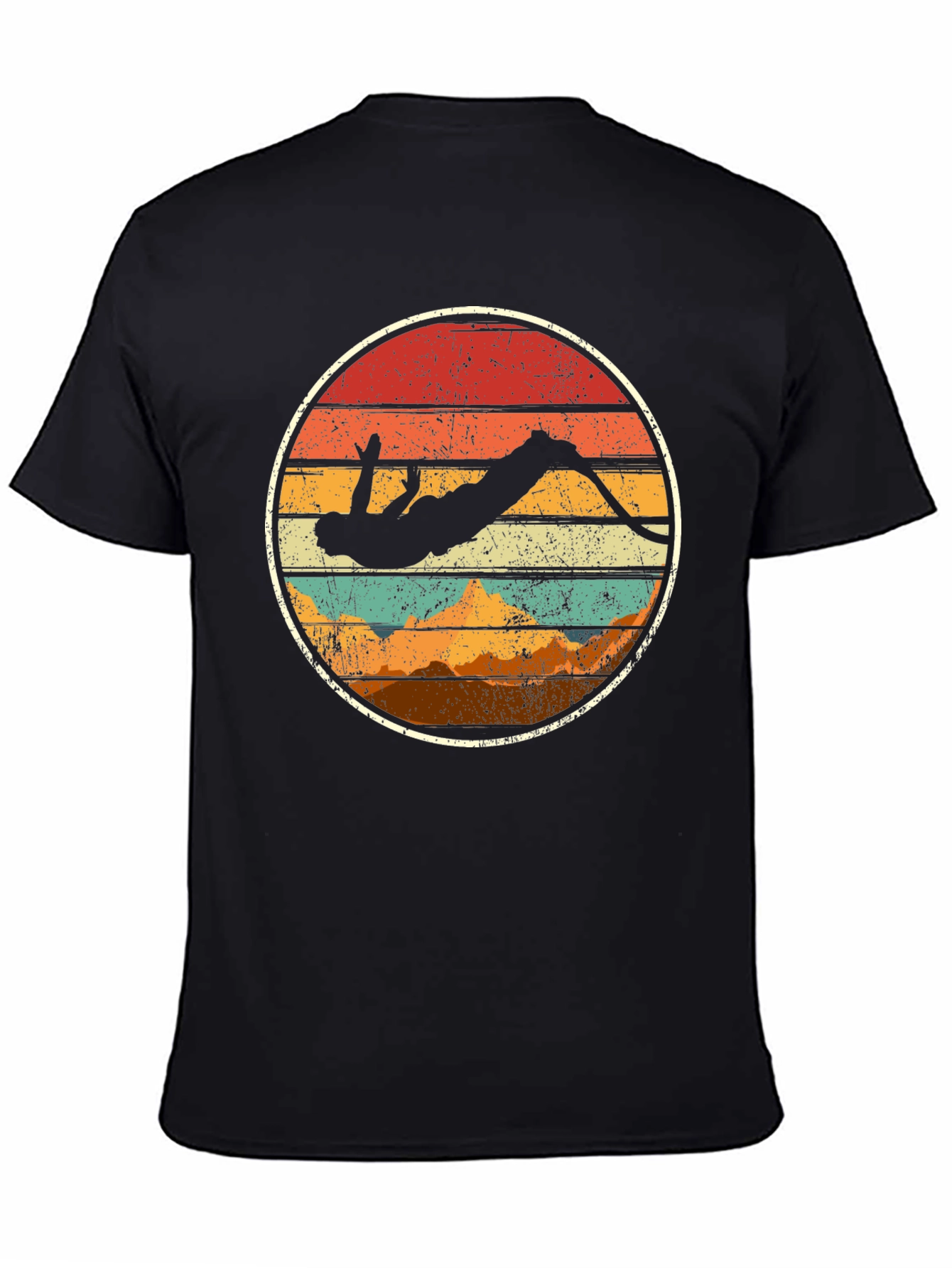 Retro Skier Silhouette Graphic Tee