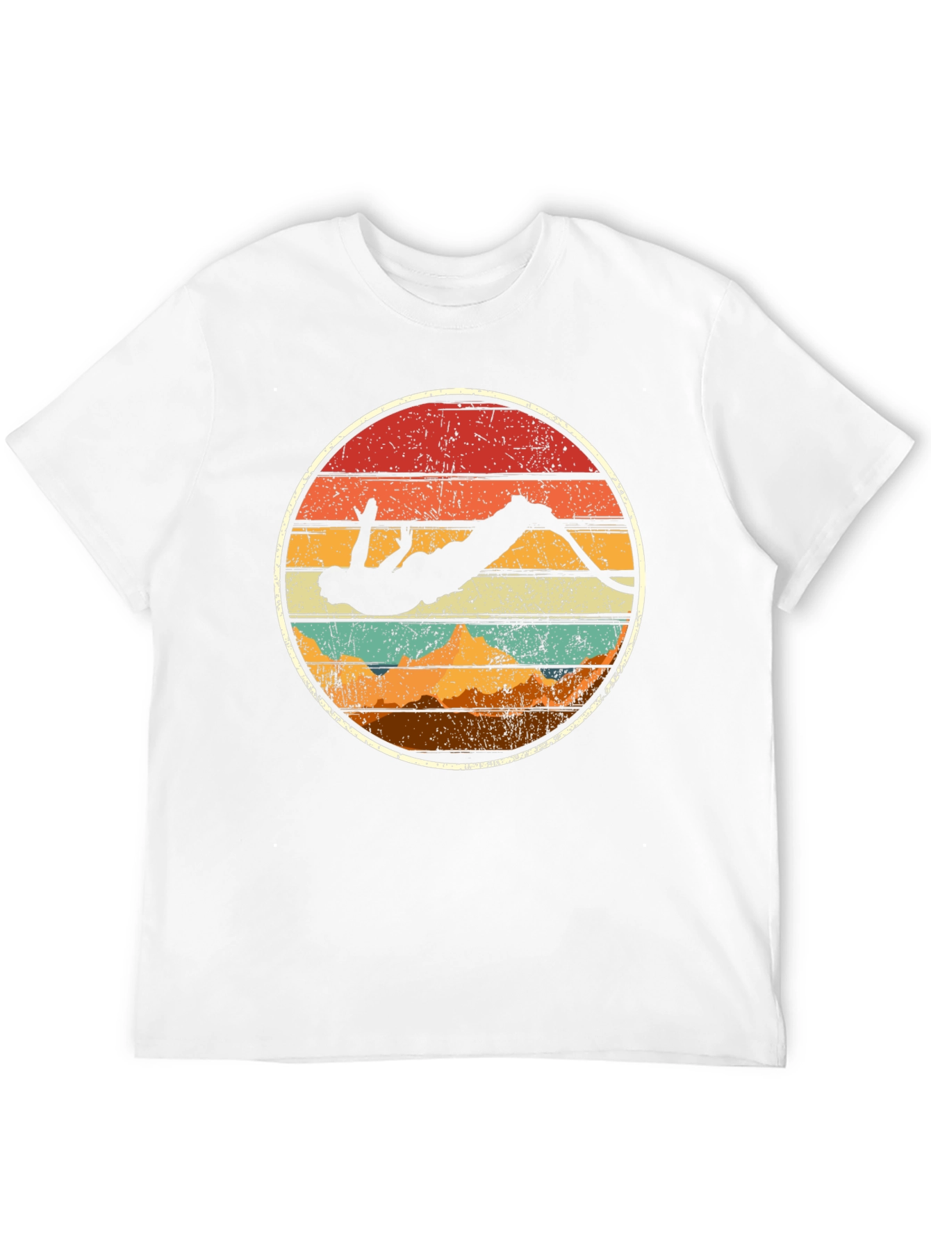 Retro Skier Silhouette Graphic Tee