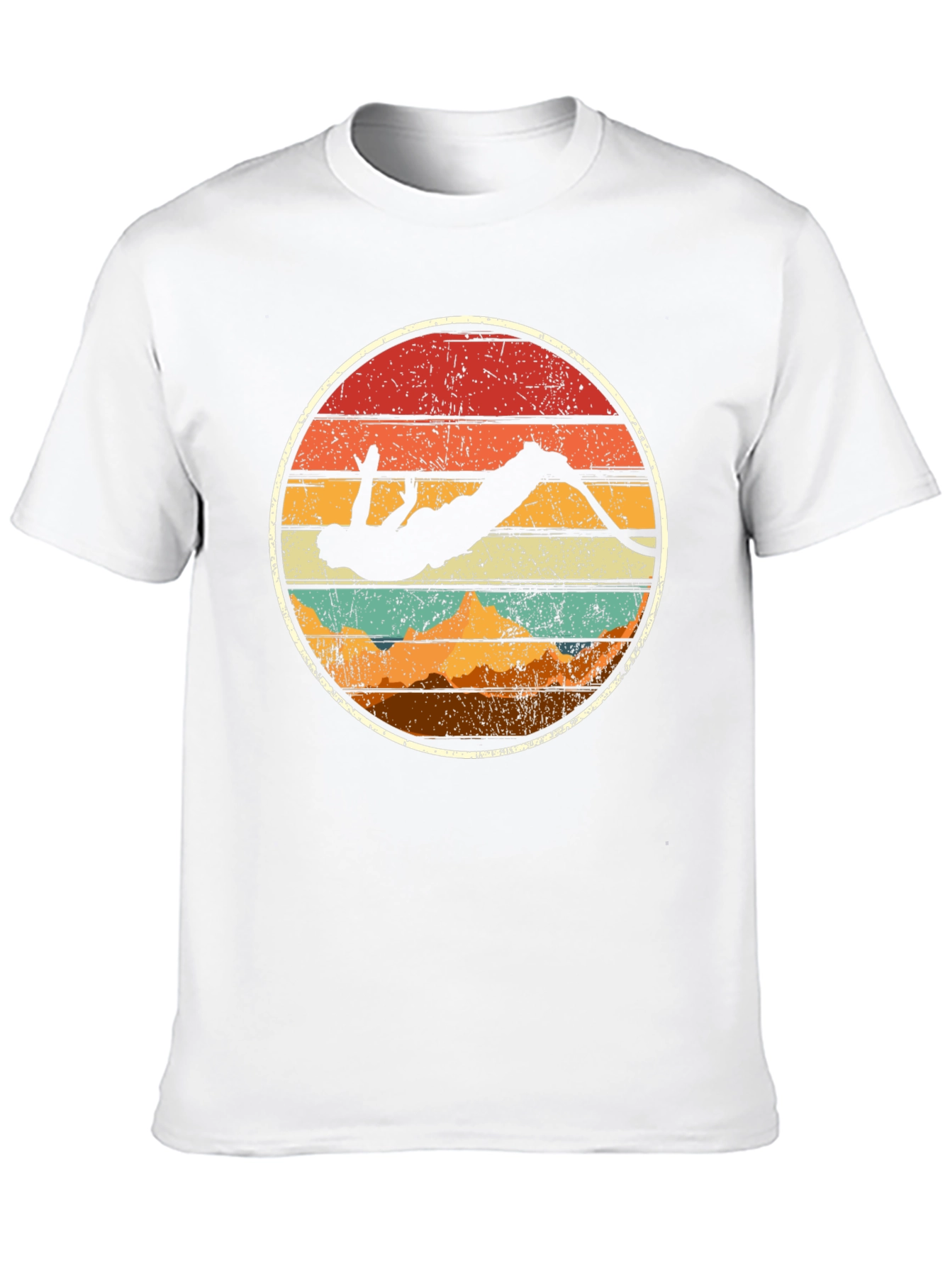 Retro Skier Silhouette Graphic Tee