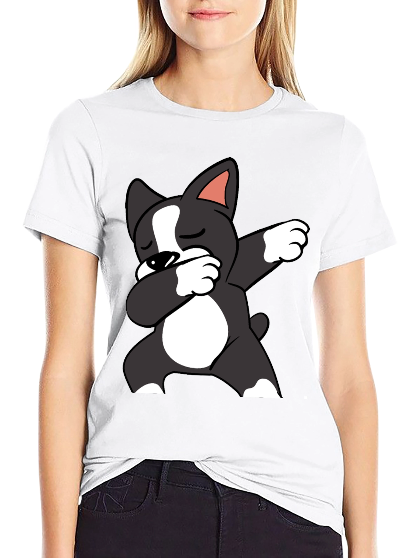 Dabbing Dog Graphic Tee - Mens Black T-Shirt