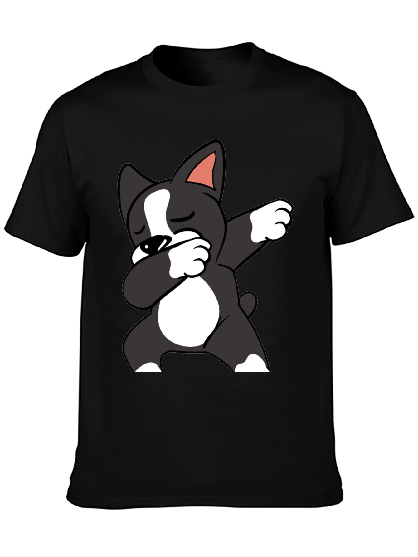 Dabbing Dog Graphic Tee - Mens Black T-Shirt