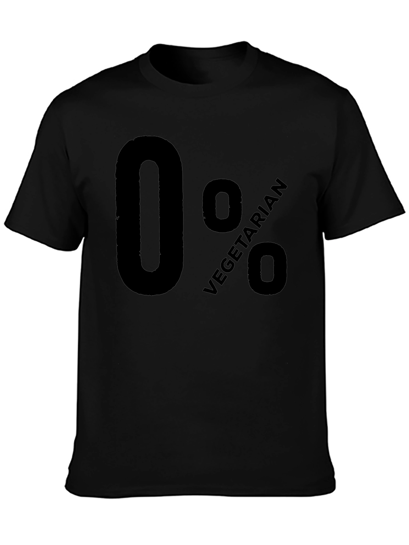 Humorous 0% Vegetarian Graphic T-Shirt