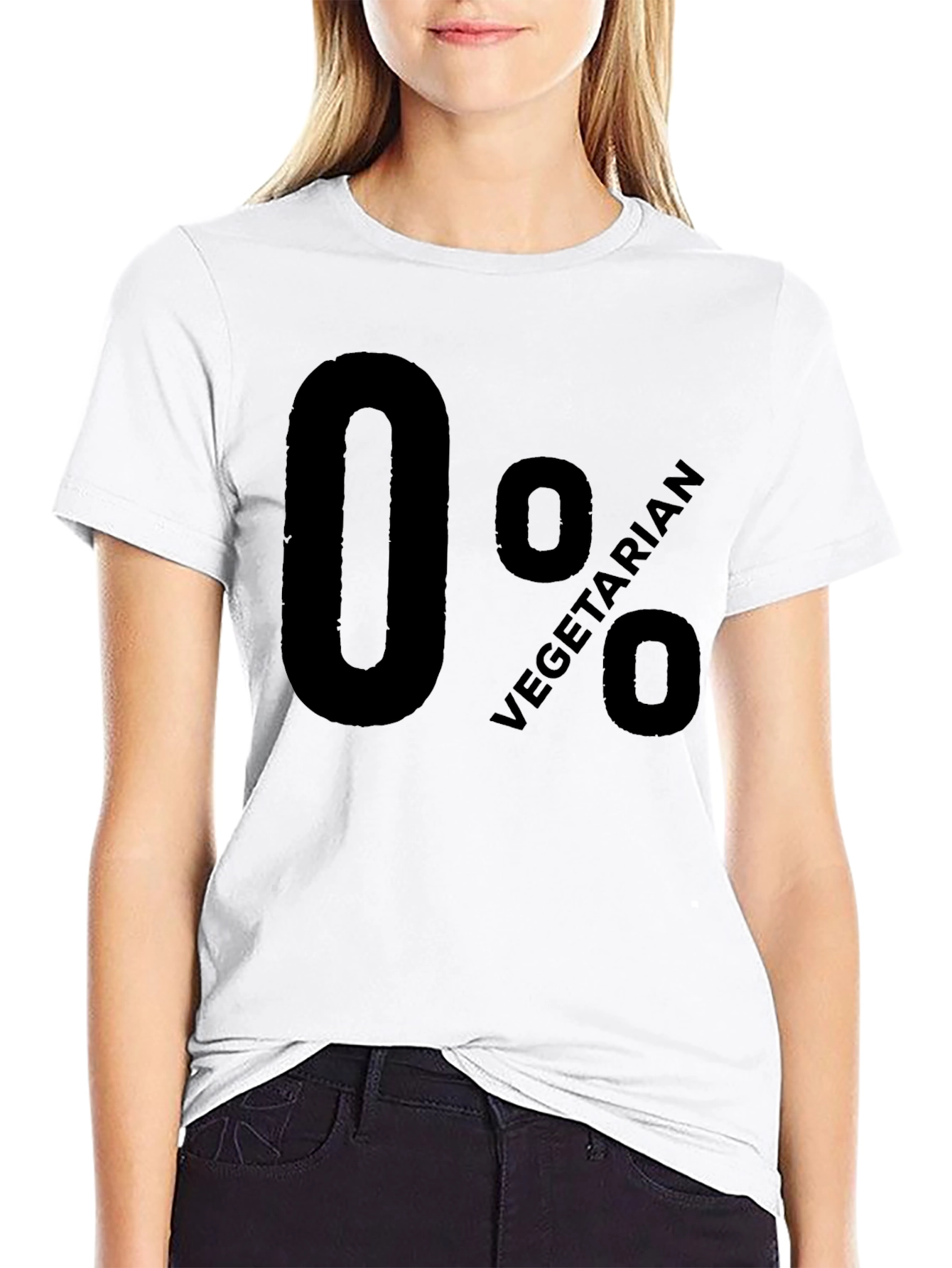 Humorous 0% Vegetarian Graphic T-Shirt