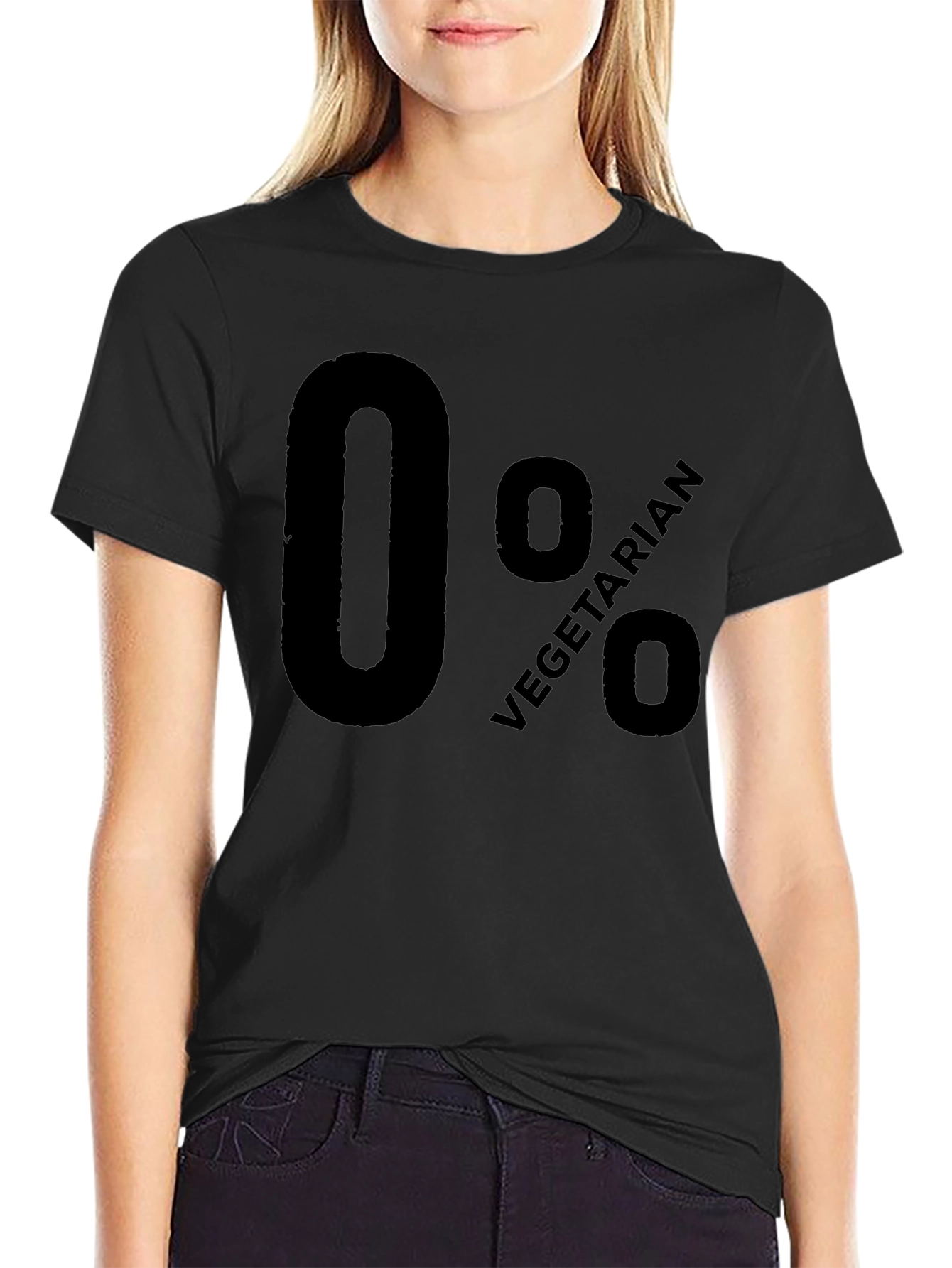 Humorous 0% Vegetarian Graphic T-Shirt