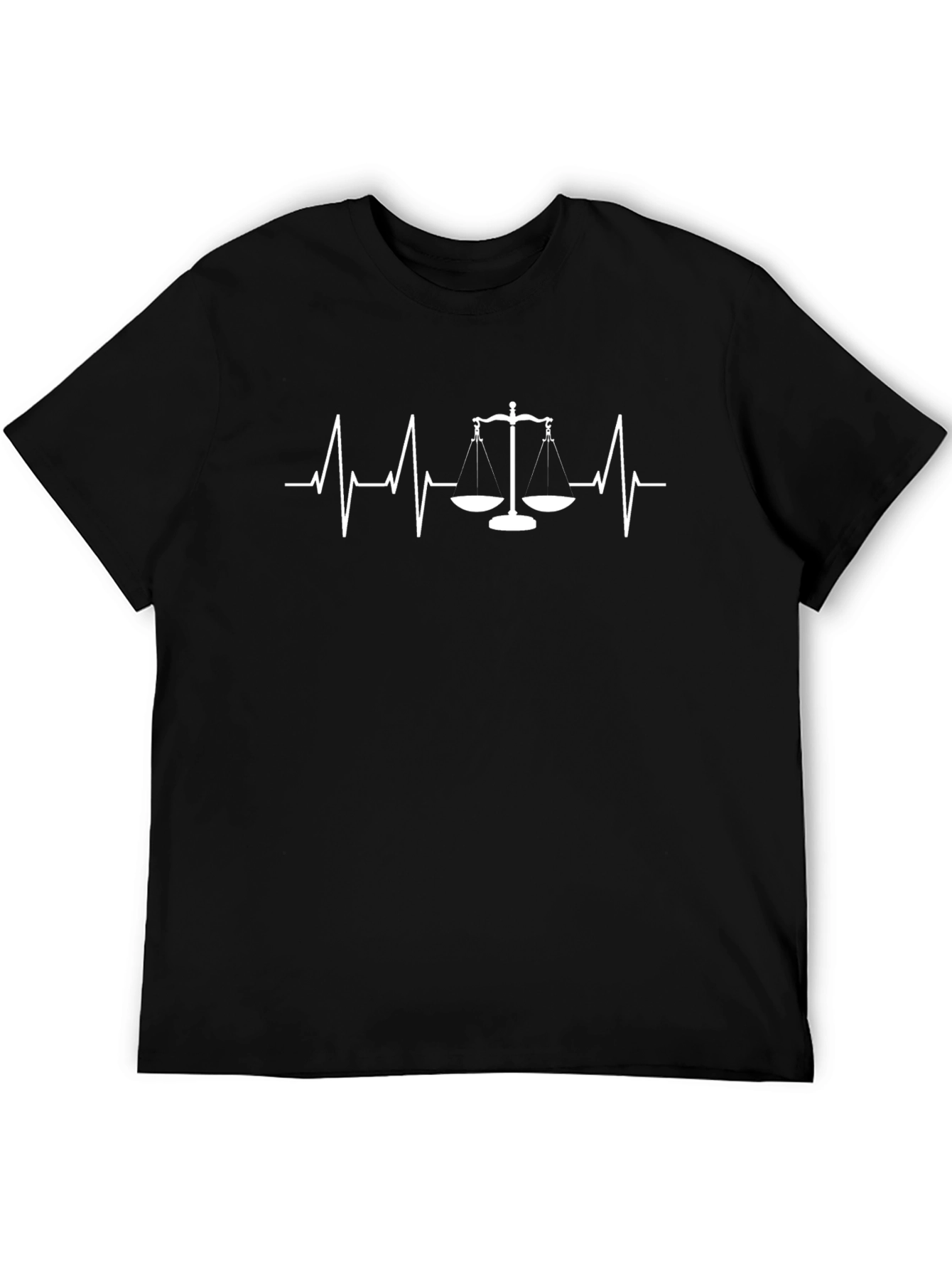 Lawyer Heartbeat T-Shirt - Scales of Justice