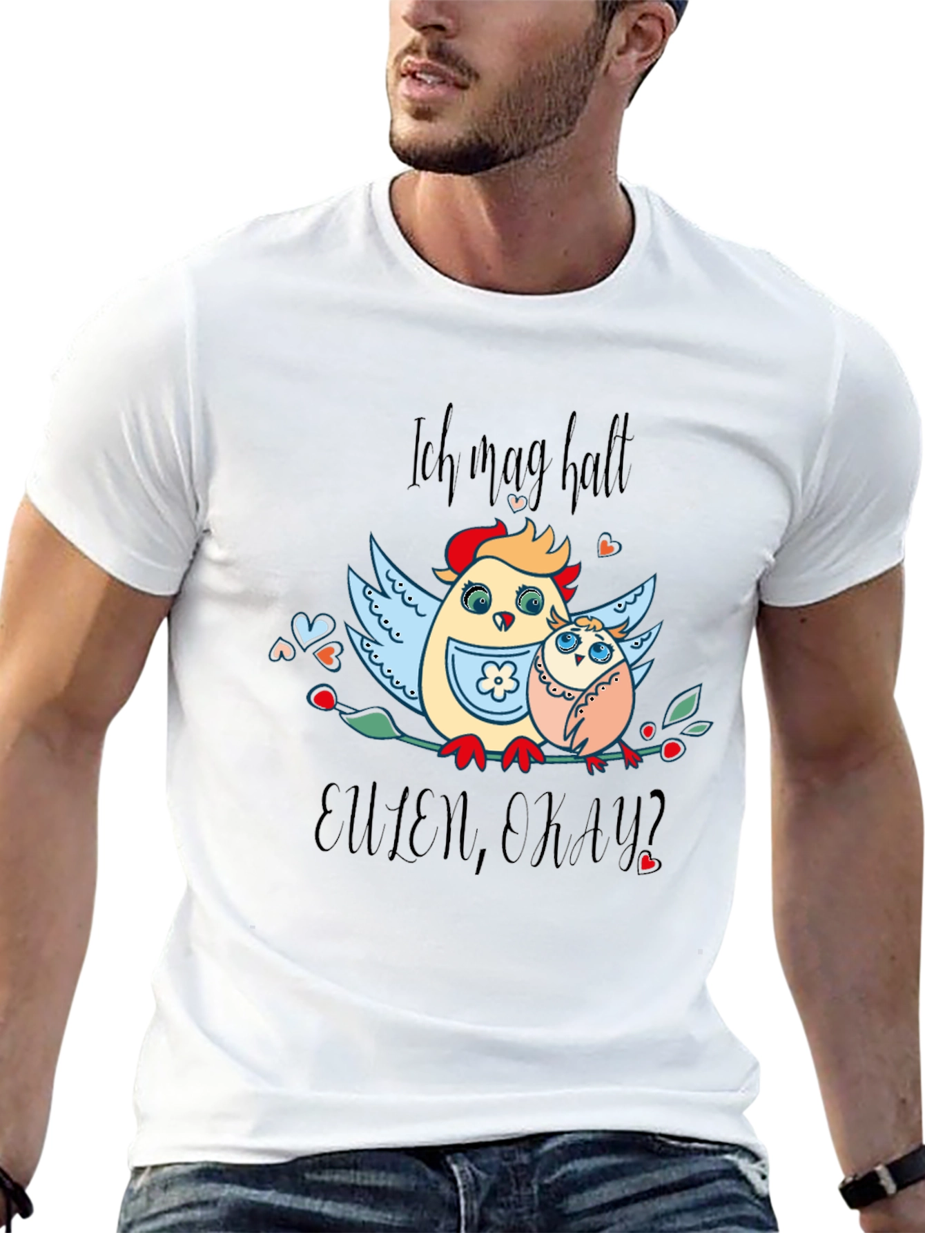 Ich mag halt Eulen okay? Graphic T-Shirt