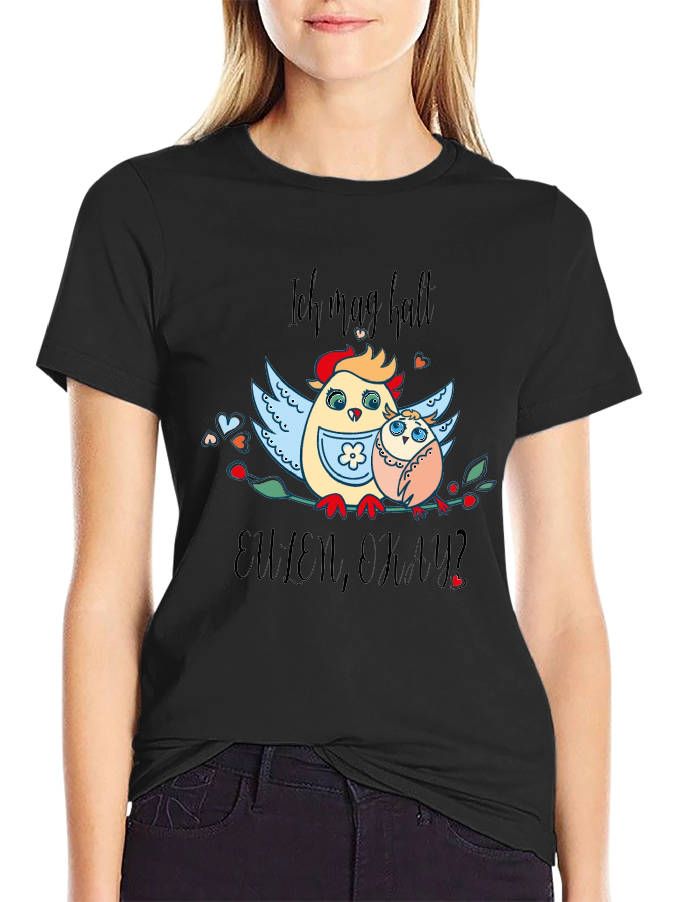 Ich mag halt Eulen okay? Graphic T-Shirt