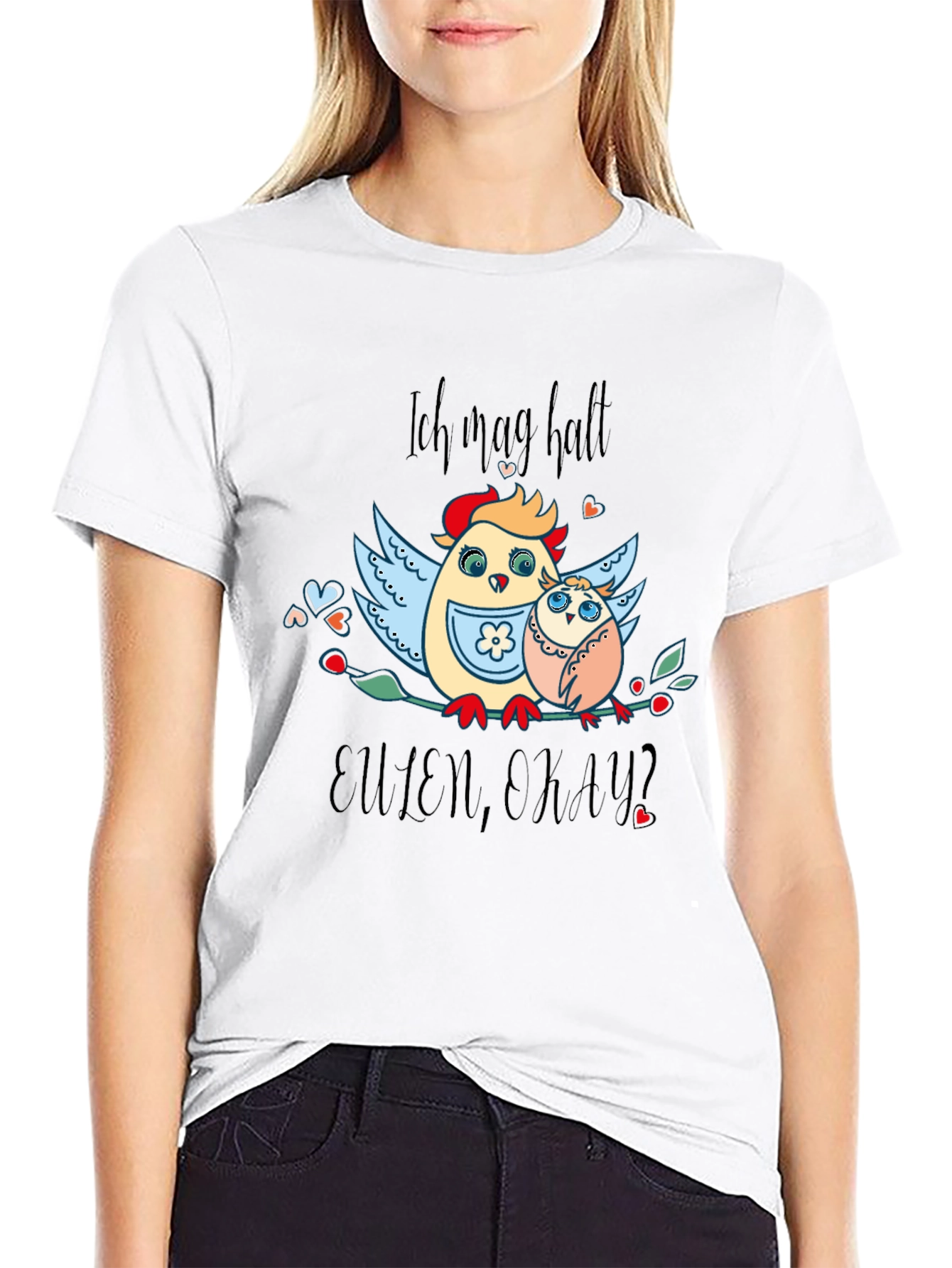 Ich mag halt Eulen okay? Graphic T-Shirt