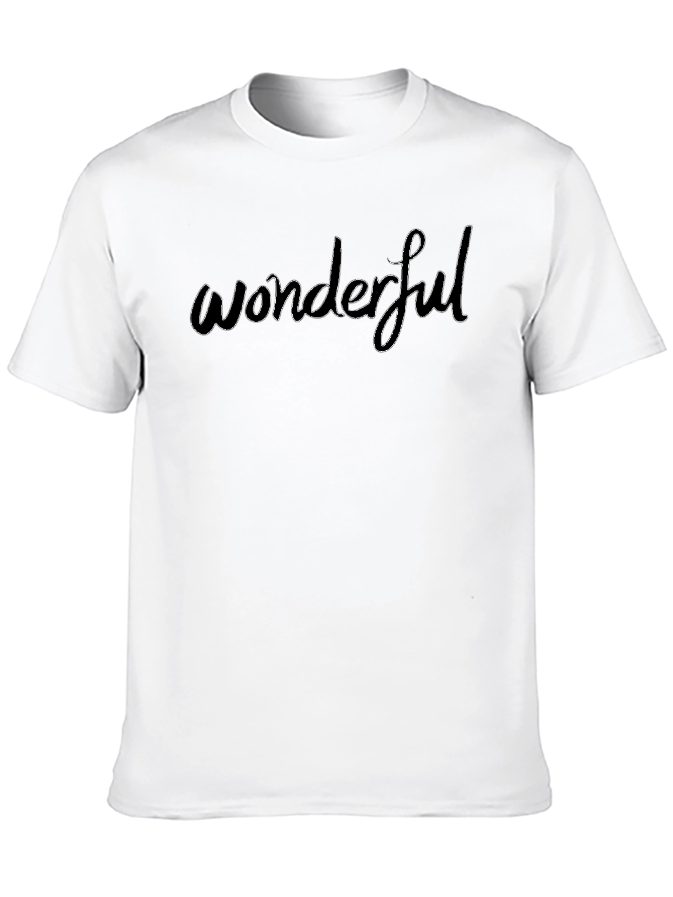 Wonderful Graphic Tee - Stylish Black Cotton T-Shirt