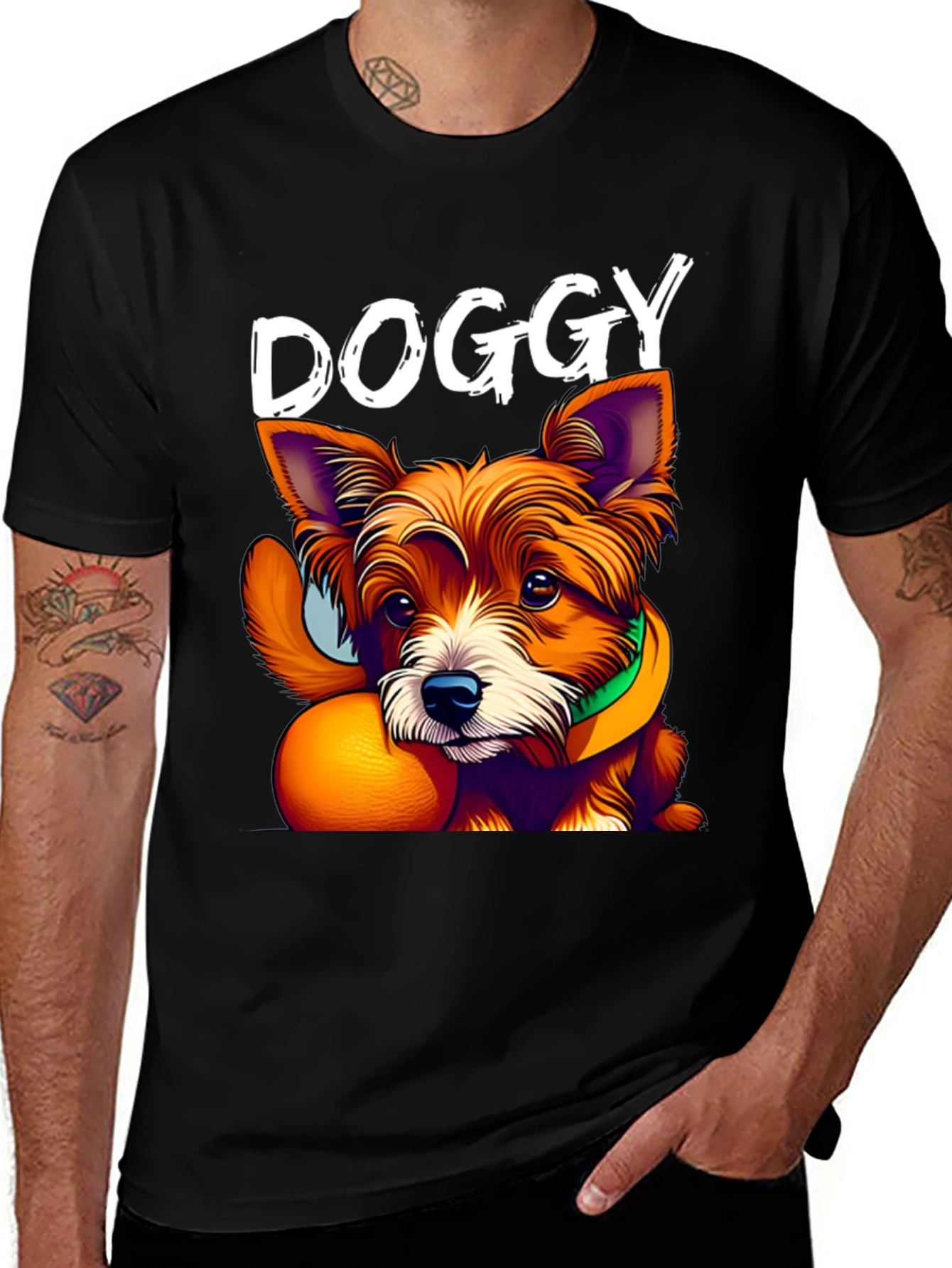 Doggy Graphic Tee - Cute Dog T-Shirt