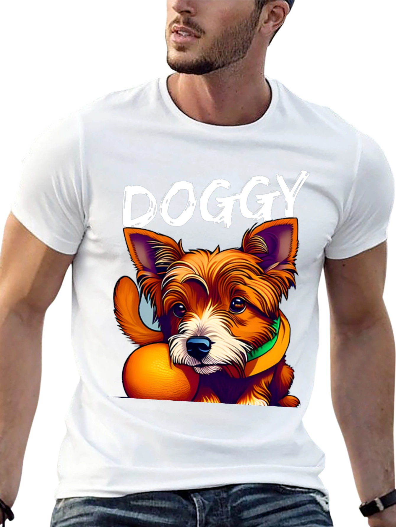 Doggy Graphic Tee - Cute Dog T-Shirt