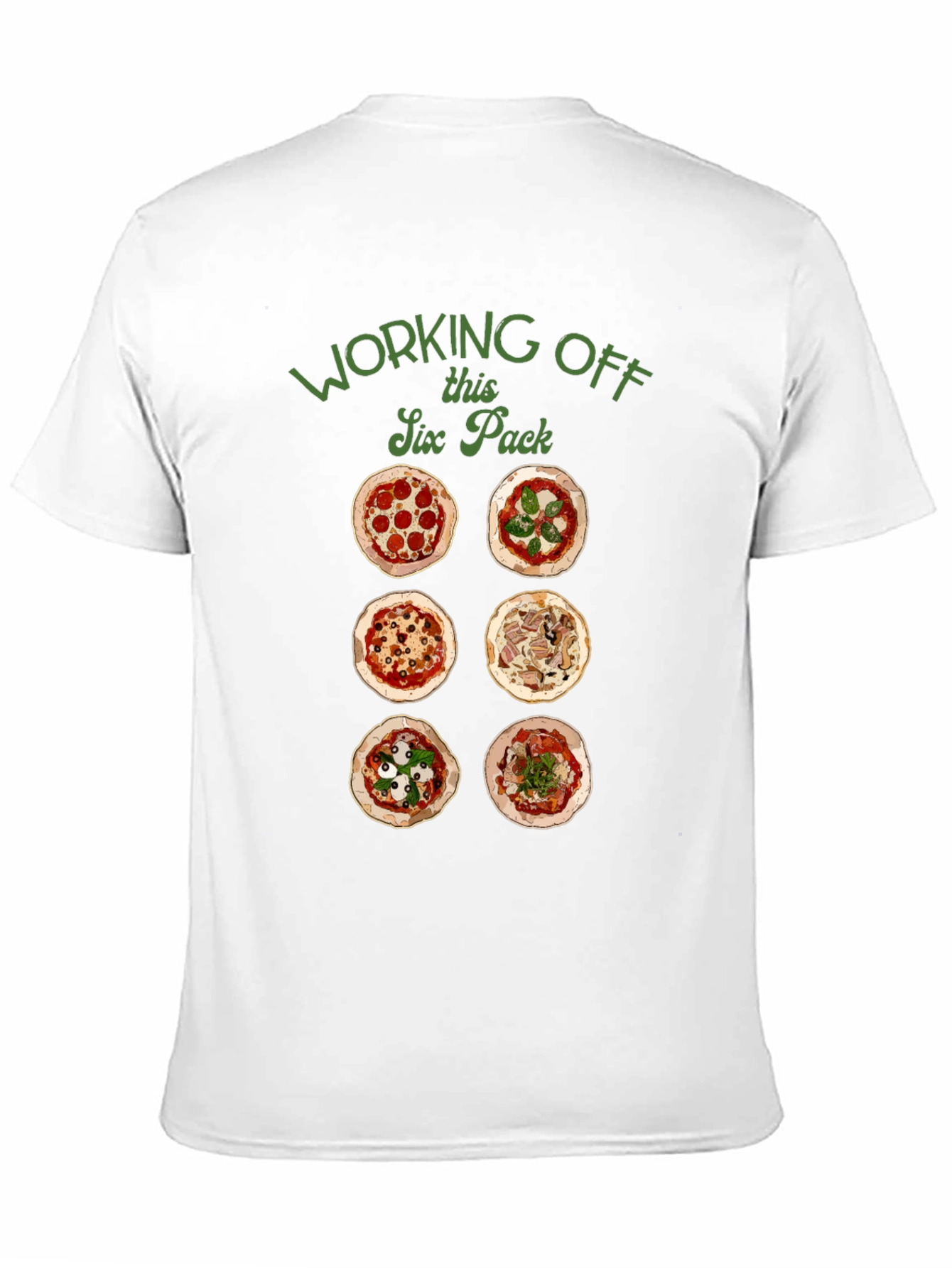 Funny Pizza Six Pack T-Shirt